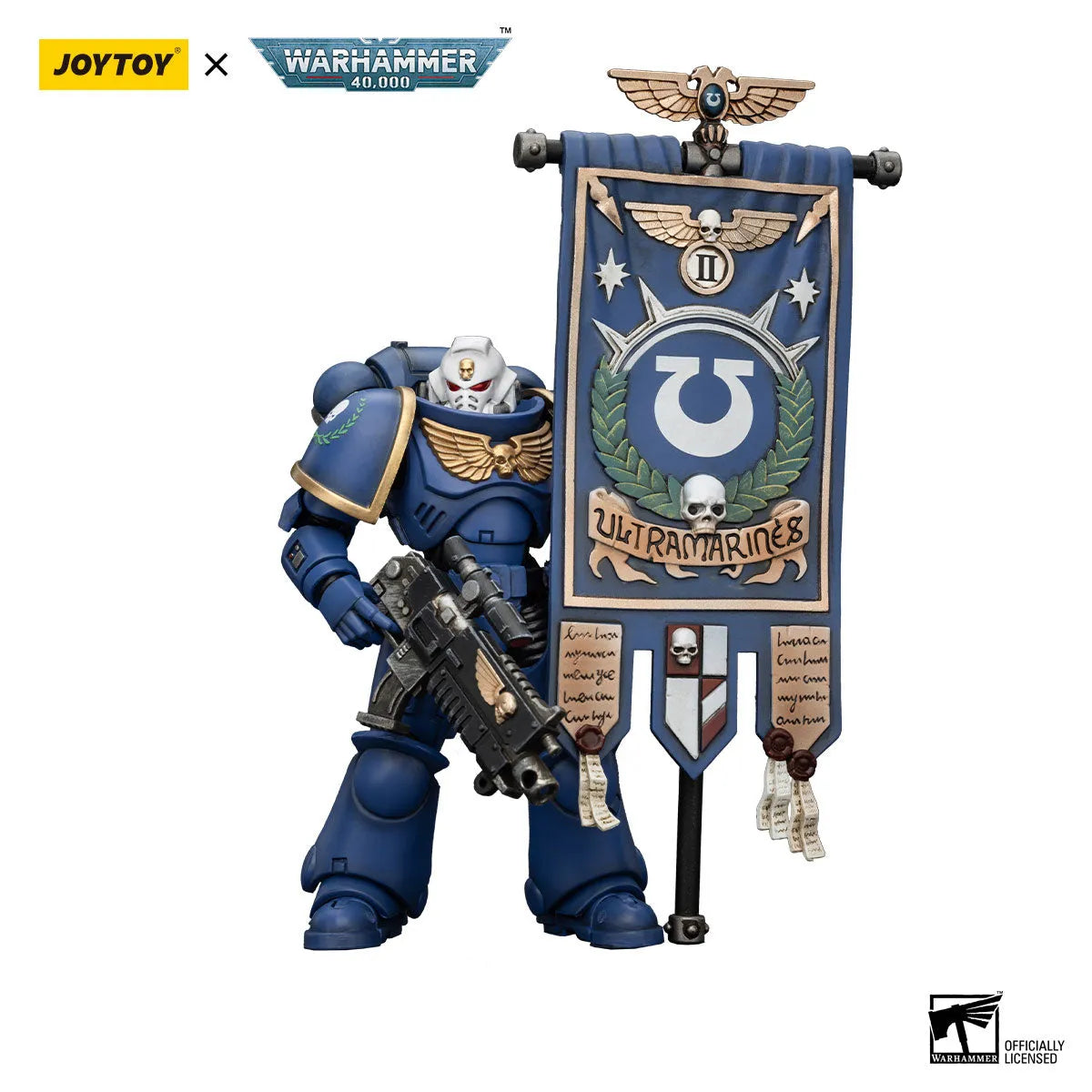 Warhammer 40k: Ultramarines Heroes of the Chapter Primaris Ancient Posca: Action Figure: Joy Toy: Reissue