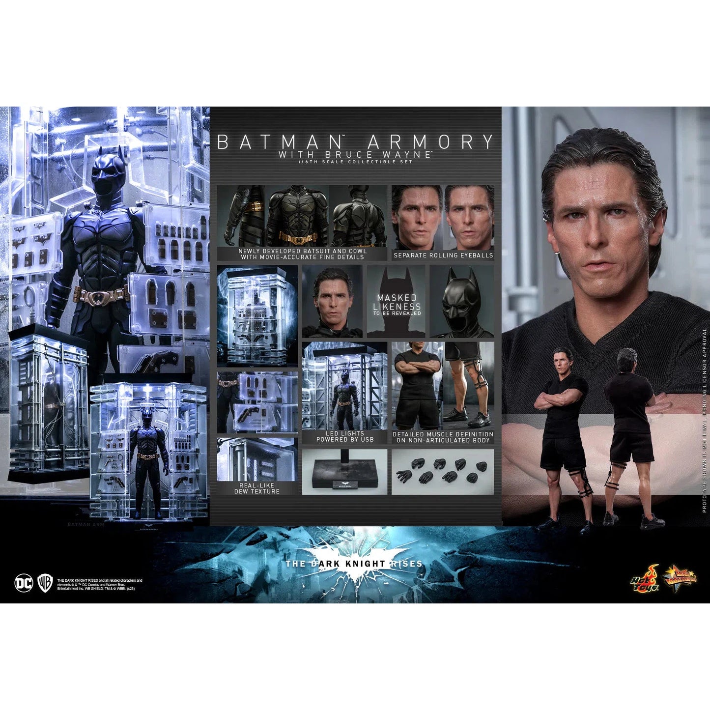 Bruce Wayne With Batman Armory: The Dark Knight Rises - Hot Toys Action Figures