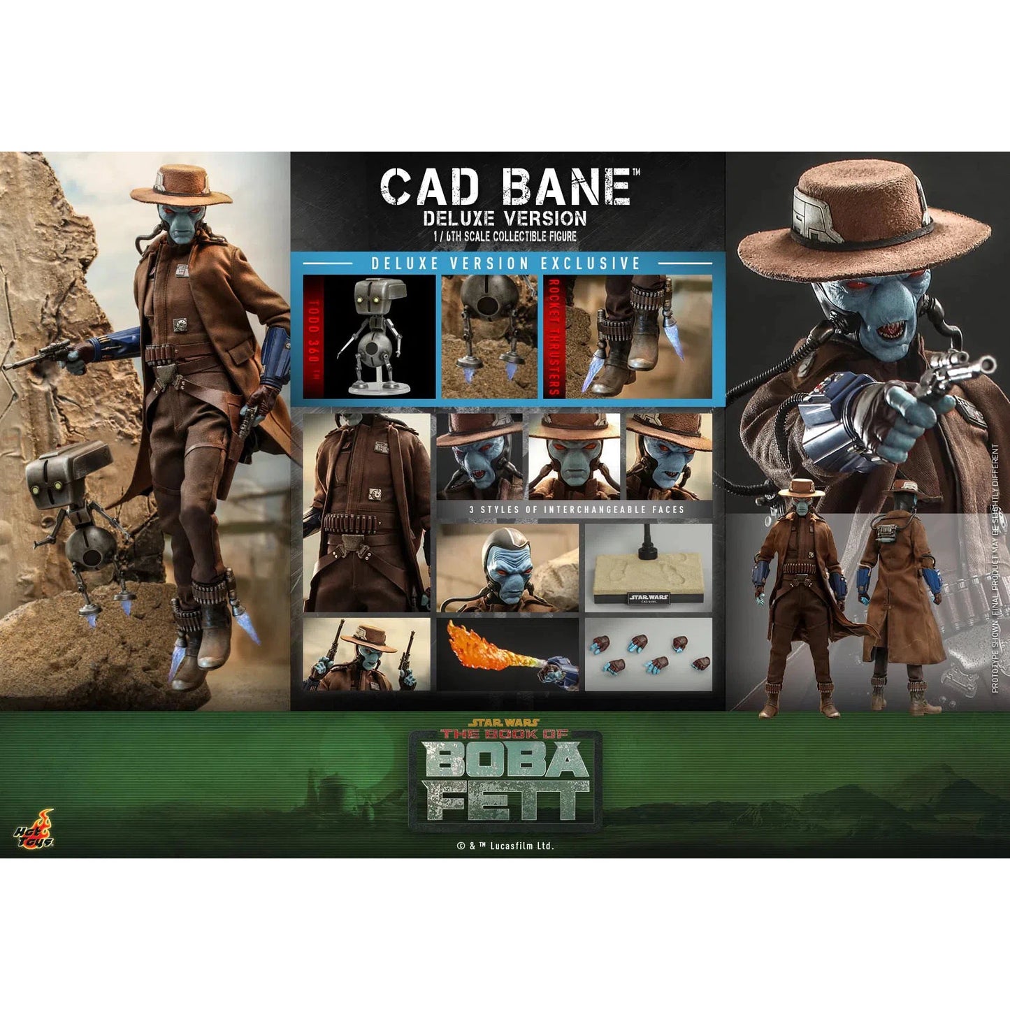 Cad Bane: Star Wars: The Book Of Boba Fett: Deluxe: TMS080 - Hot Toys Action Figure
