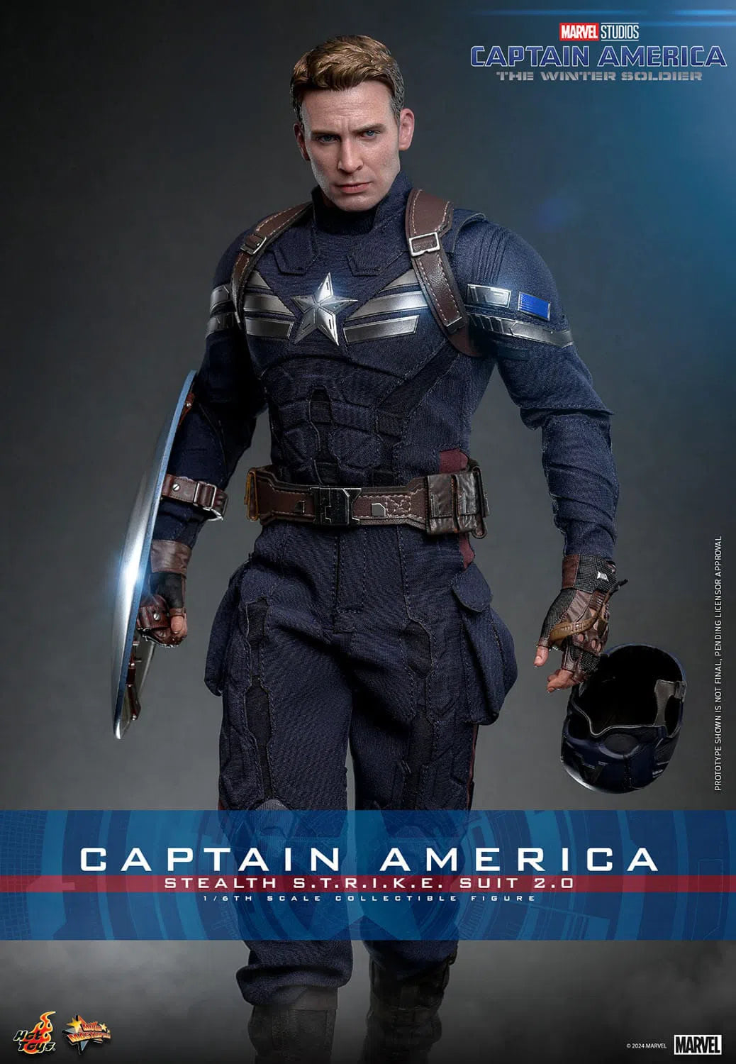 Captain America: The Winter Soldier: Captain America (Stealth S.T.R.I.K.E. Suit): 1/6th Scale Action Figure: Hot Toys Hot Toys