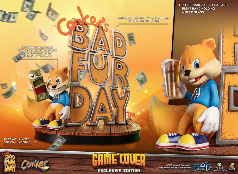 Conker´s Bad Fur Day Statue Game Cover Exclusive Edition 45 cm - First 4 Figures Statues
