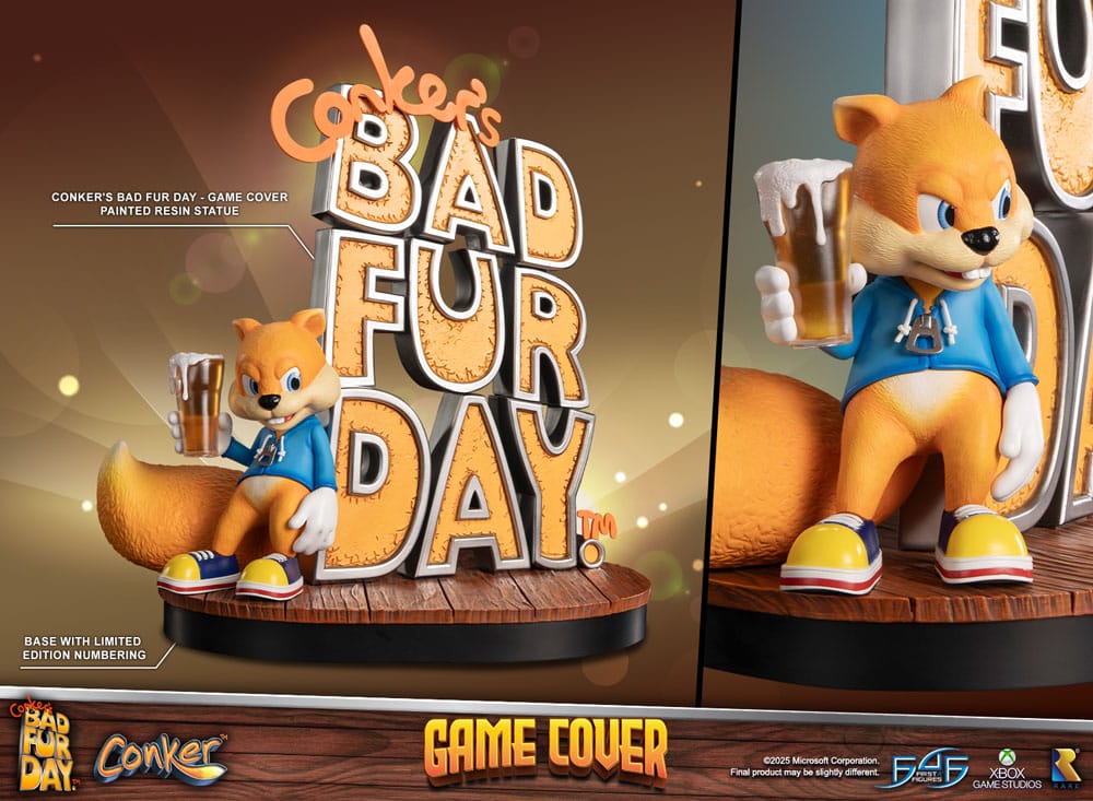 Conker´s Bad Fur Day Statue Game Cover Exclusive Edition 45 cm - First 4 Figures Statues