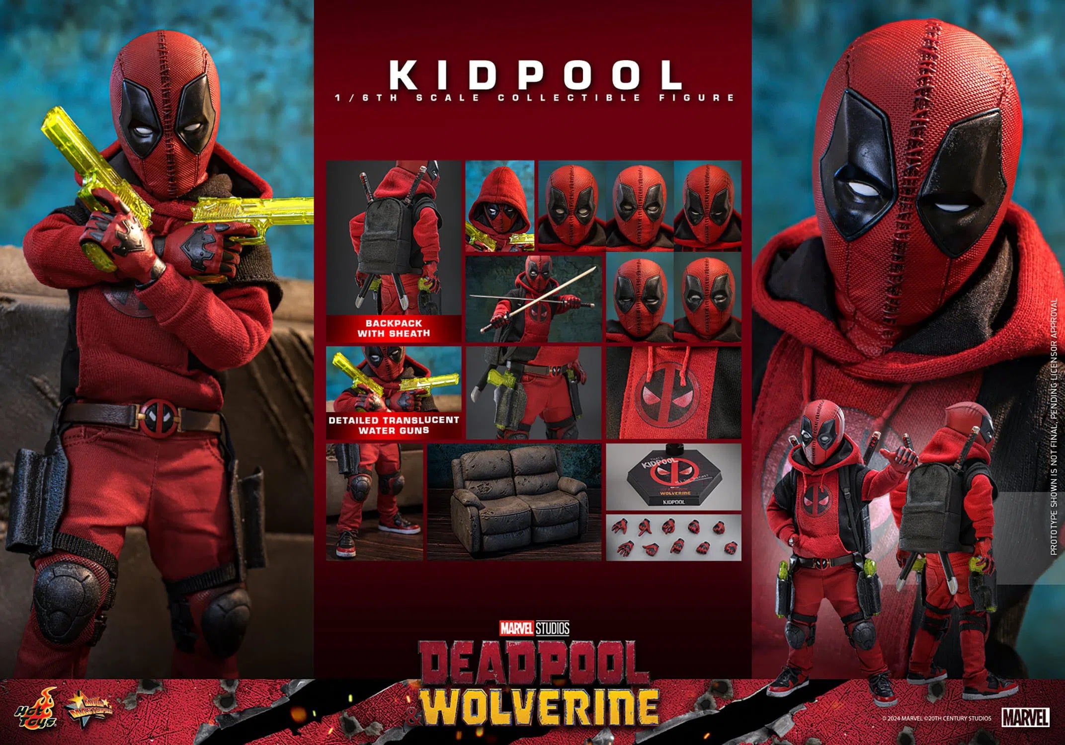 Deadpool & Wolverine: Kidpool: Hot Toys Sideshow