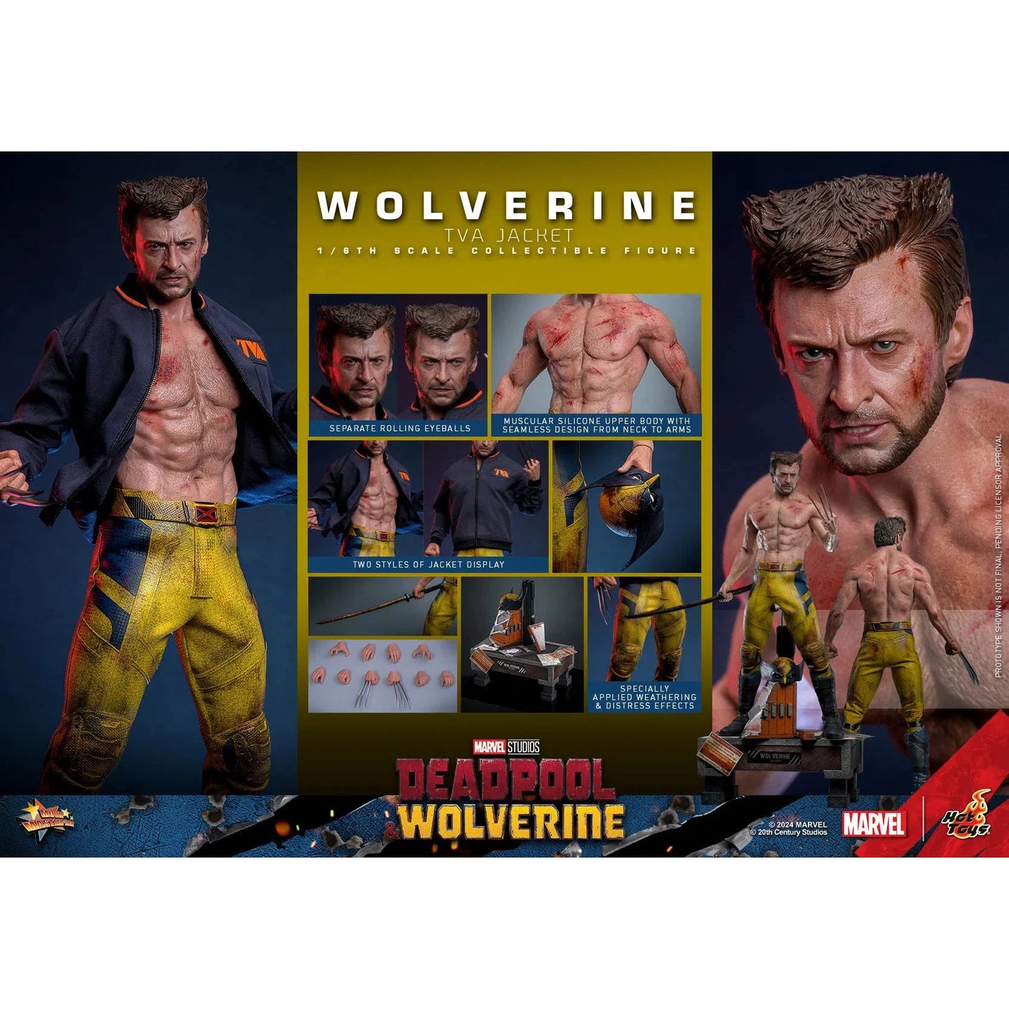 Deadpool & Wolverine: Wolverine: TVA Jacket Version - Hot Toys Action Figures