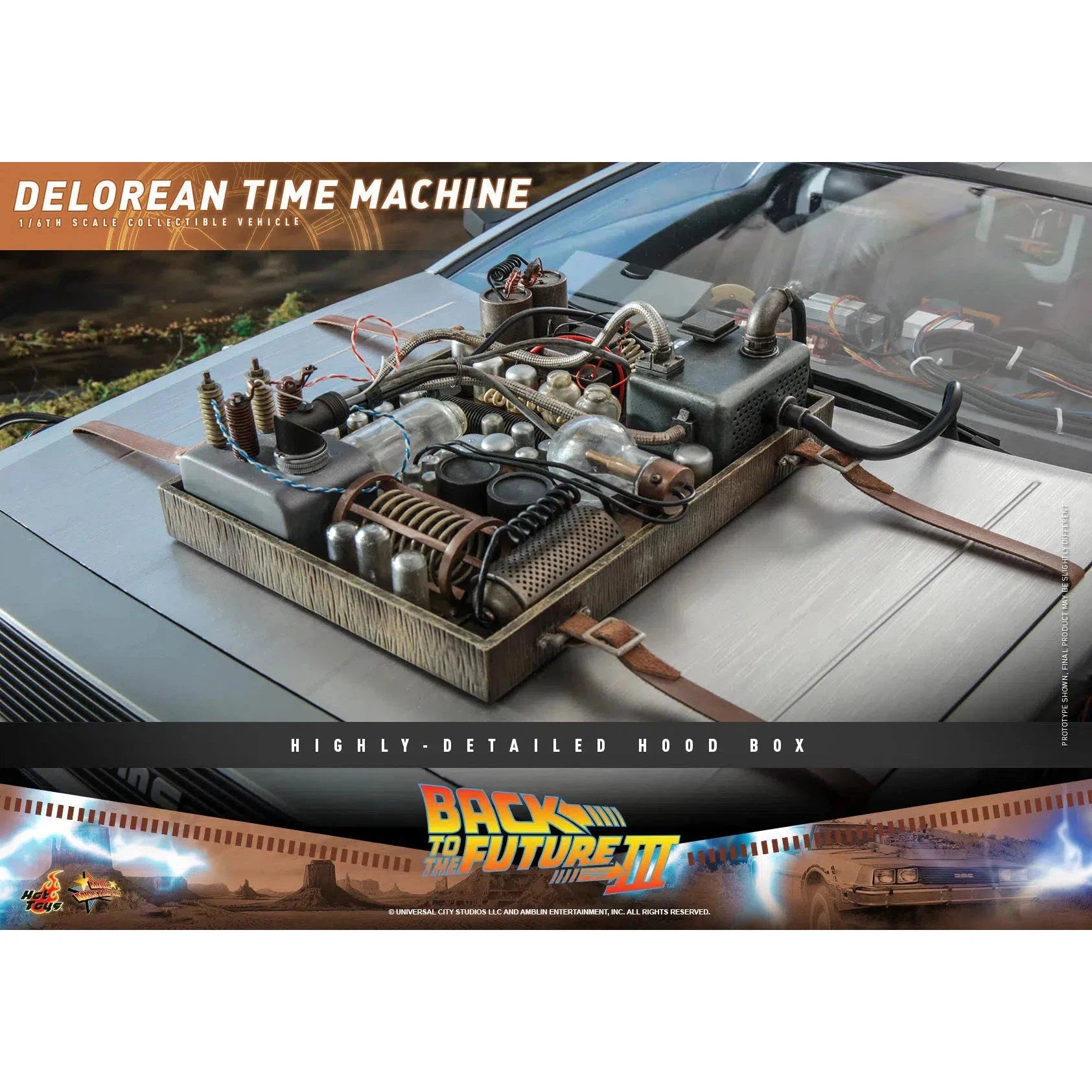 Delorean Time Machine: Back To The Future Part III - Hot Toys Action Figure