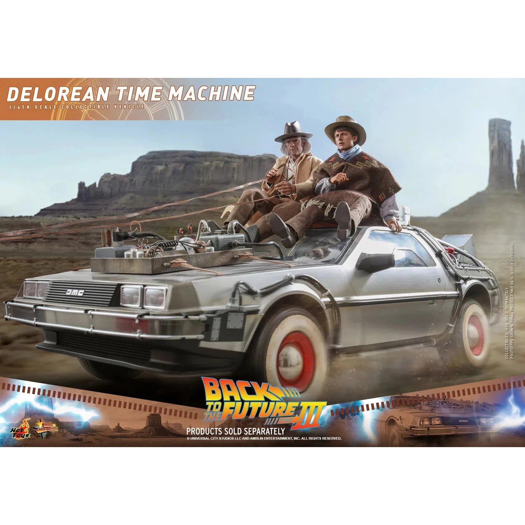 Delorean Time Machine: Back To The Future Part III - Hot Toys Action Figure