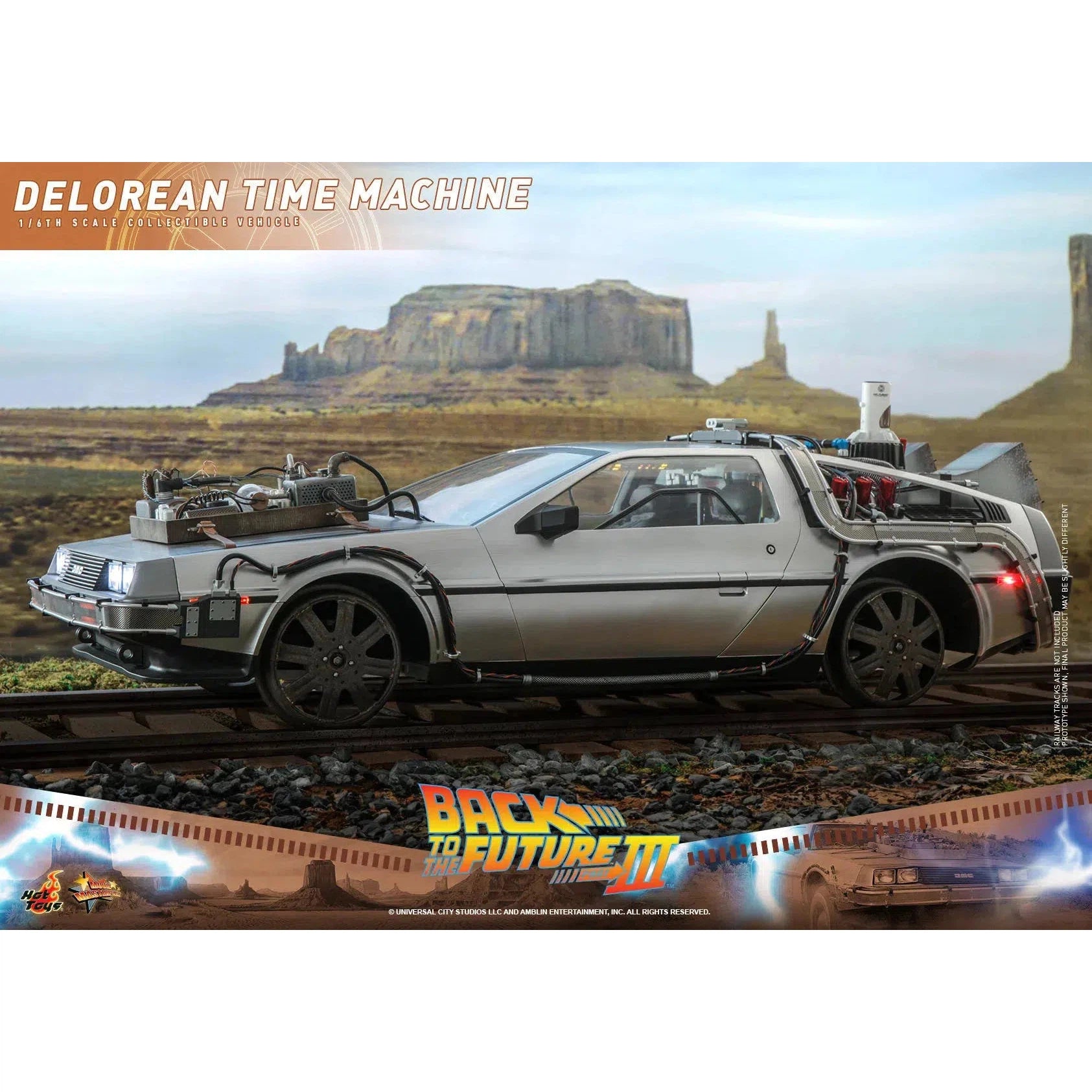Delorean Time Machine: Back To The Future Part III - Hot Toys Action Figure