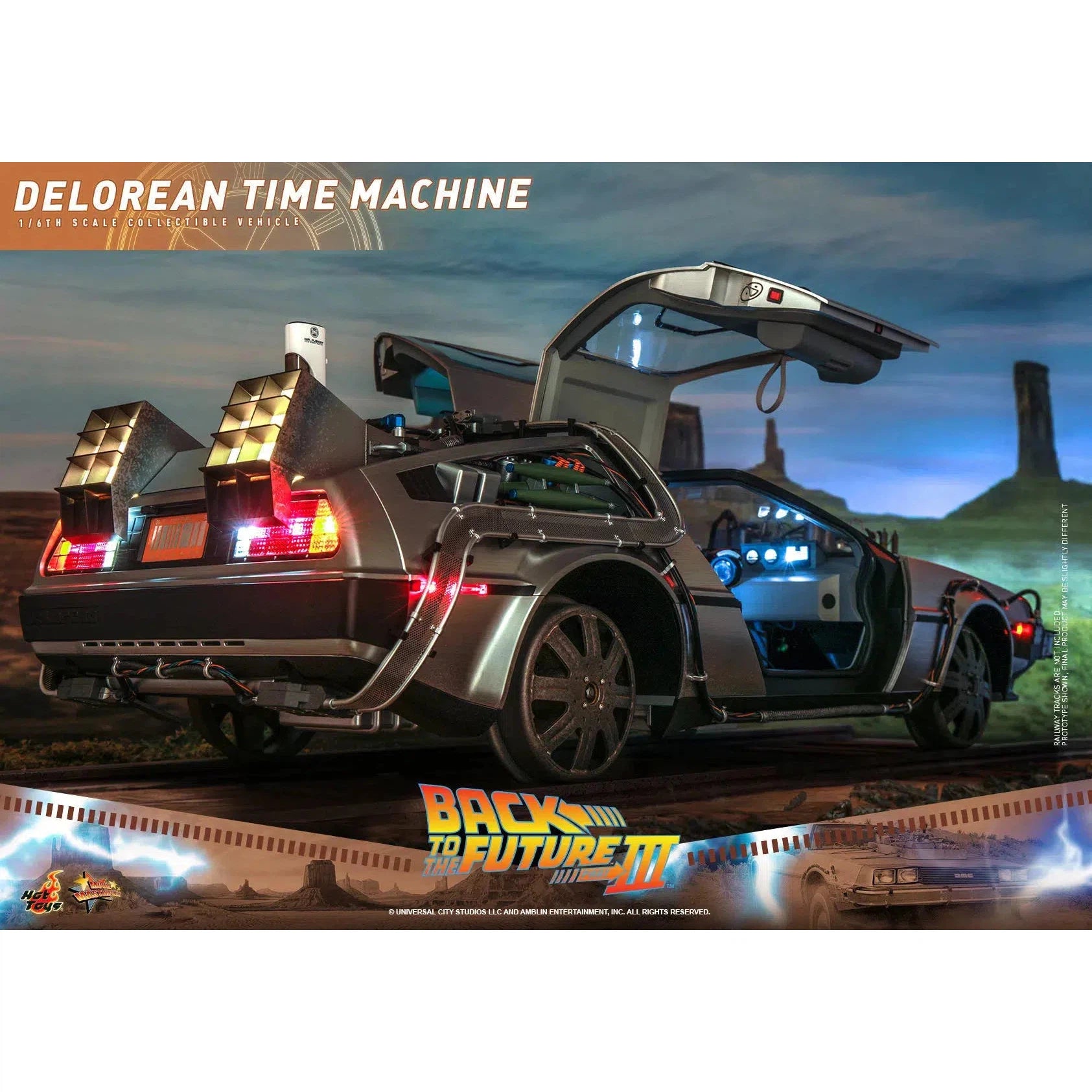 Delorean Time Machine: Back To The Future Part III - Hot Toys Action Figure