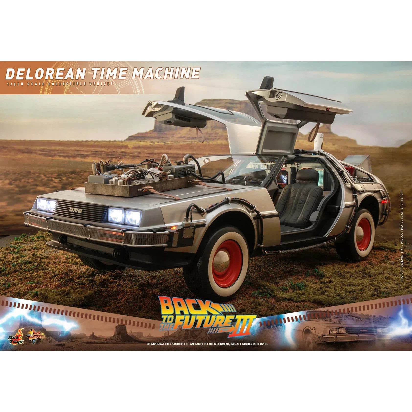 Delorean Time Machine: Back To The Future Part III - Hot Toys Action Figure
