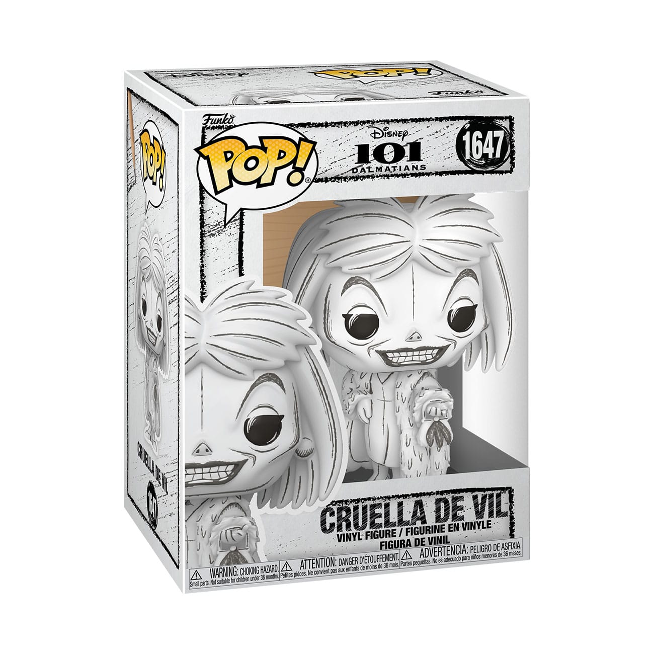 Disney POP!: 101 Dalmations: Cruella De Vil (Sketched) #1647: Vinyl Figure - Funko Action Figure