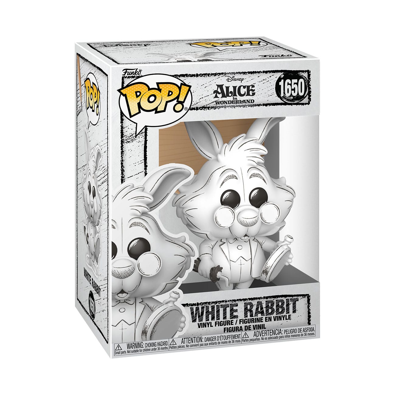 Disney POP!: Alice in Wonderland: White Rabbit (Sketched) #1650: Vinyl Figure - Funko Action Figure
