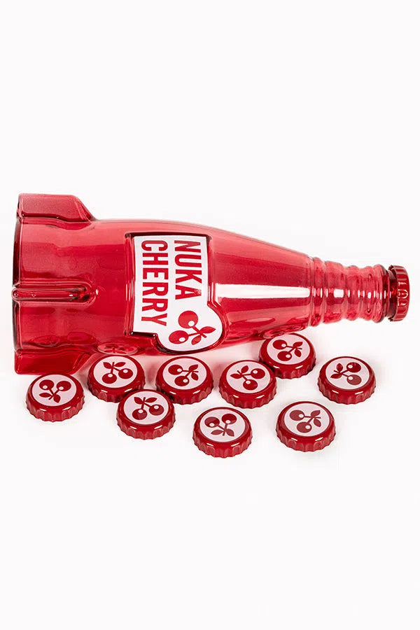 Fallout: Nuka Cola Cherry Glass Bottle & Caps DEVplus