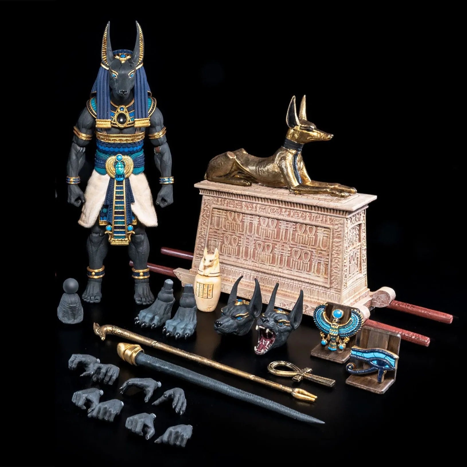 Figura Obscura: Anubis (Black and Blue Ver): Action Figure Four Horsemen