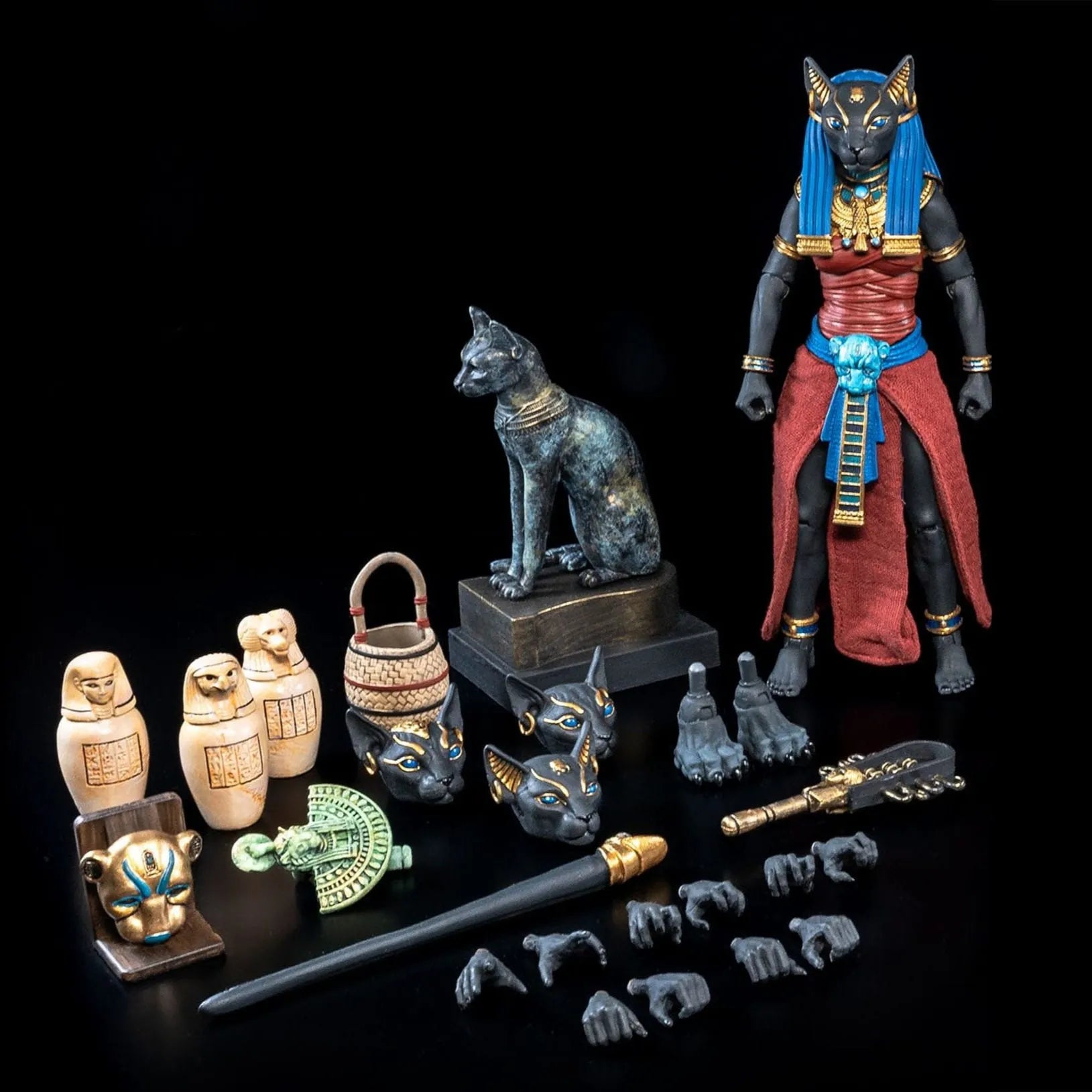 Figura Obscura: Bastet (Black and Red Ver): Action Figure Four Horsemen