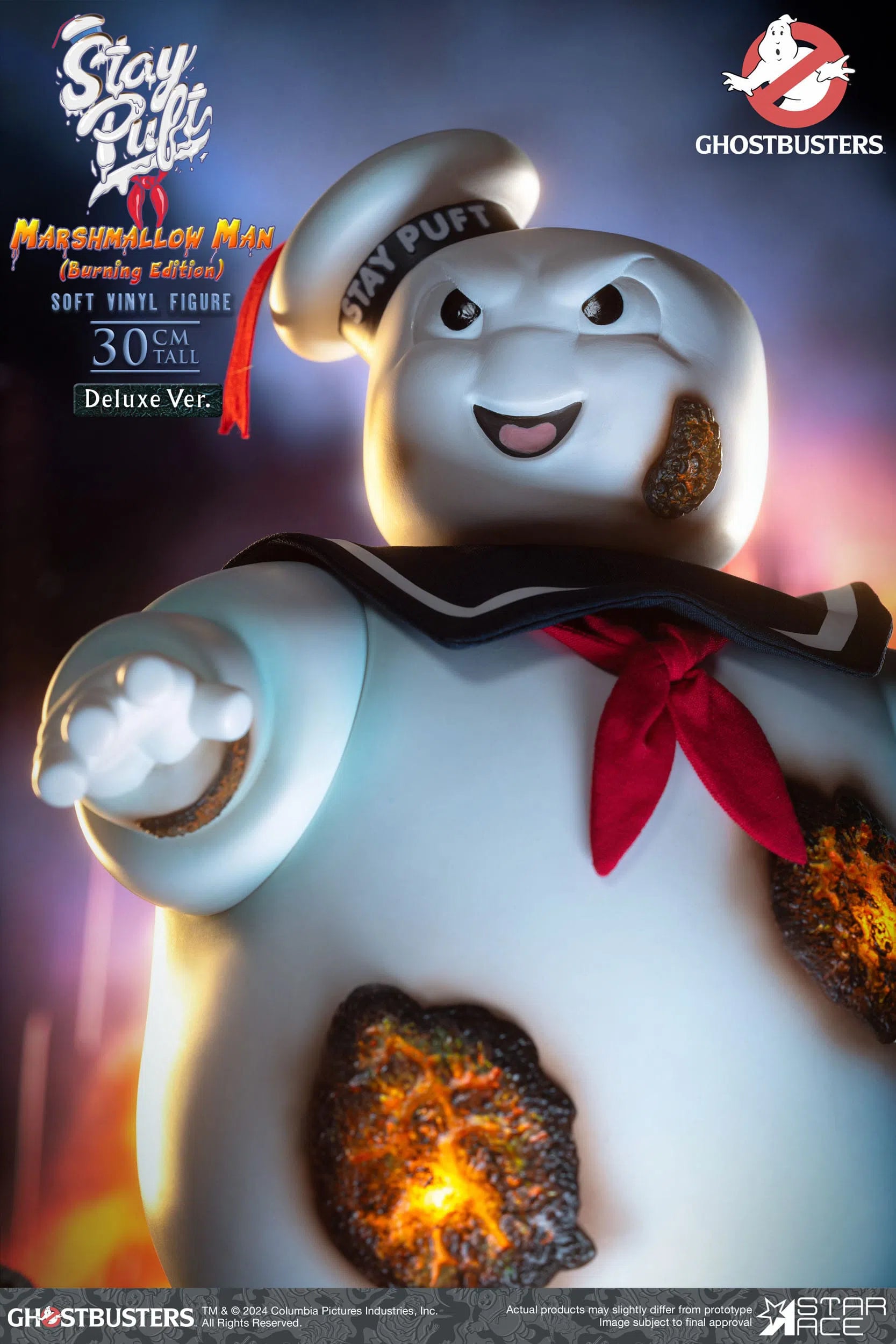 Ghostbusters: Stay Puft Marshmallow Man: Burning Deluxe Edition: Vinyl Figure Star Ace