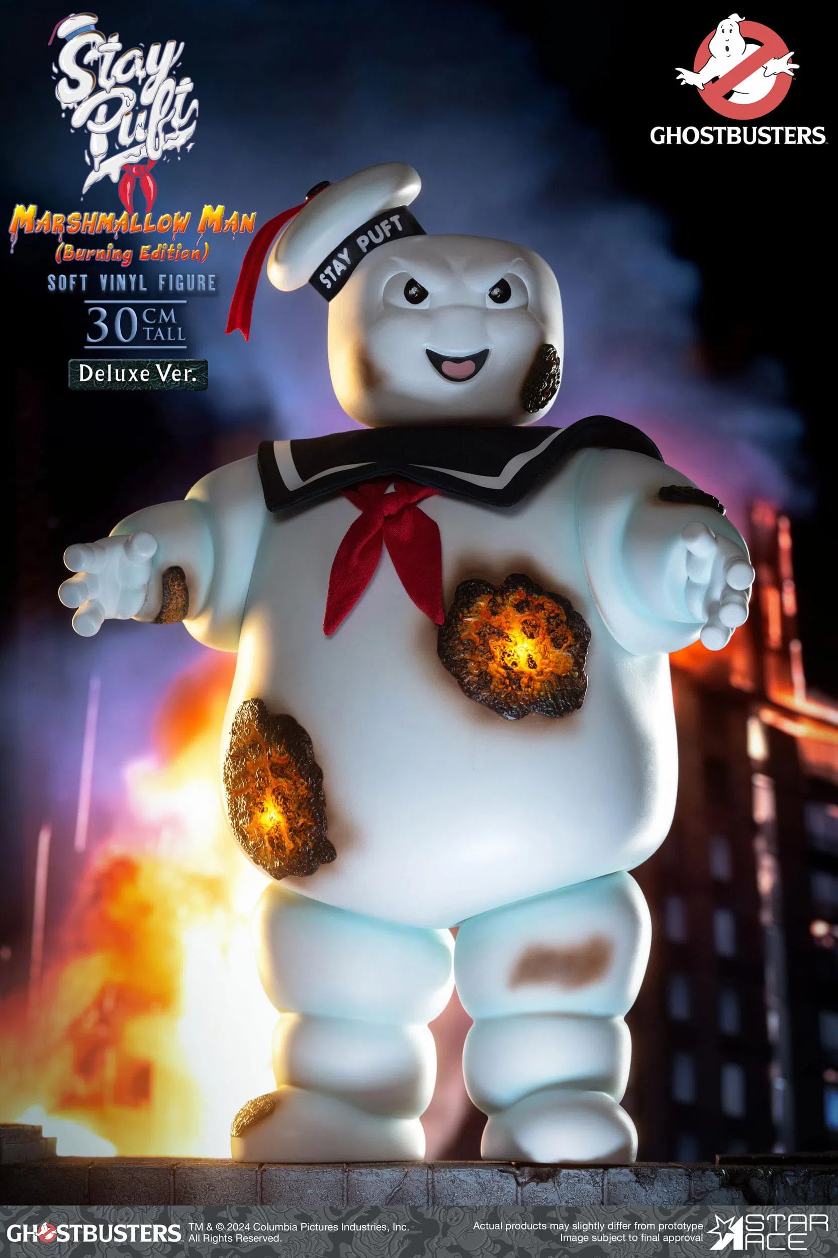 Ghostbusters: Stay Puft Marshmallow Man: Burning Deluxe Edition: Vinyl Figure Star Ace