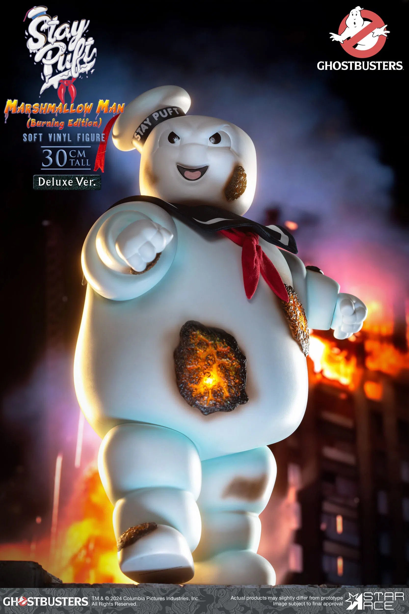 Ghostbusters: Stay Puft Marshmallow Man: Burning Deluxe Edition: Vinyl Figure Star Ace