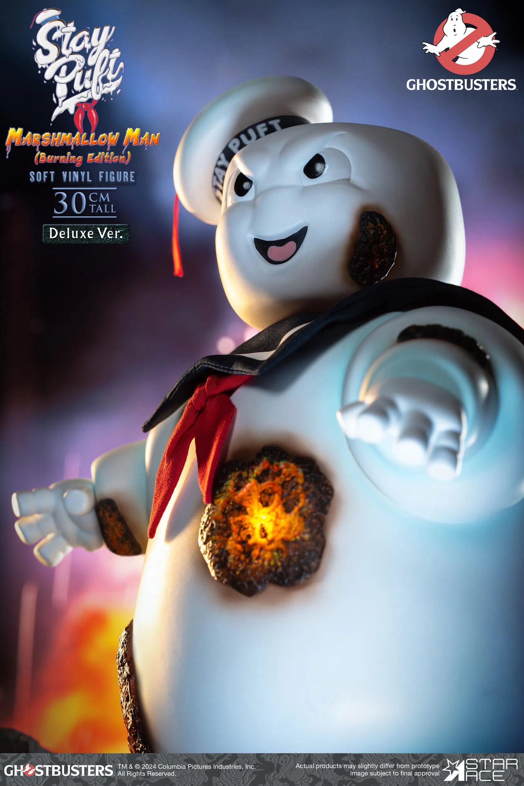 Ghostbusters: Stay Puft Marshmallow Man: Burning Deluxe Edition: Vinyl Figure Star Ace