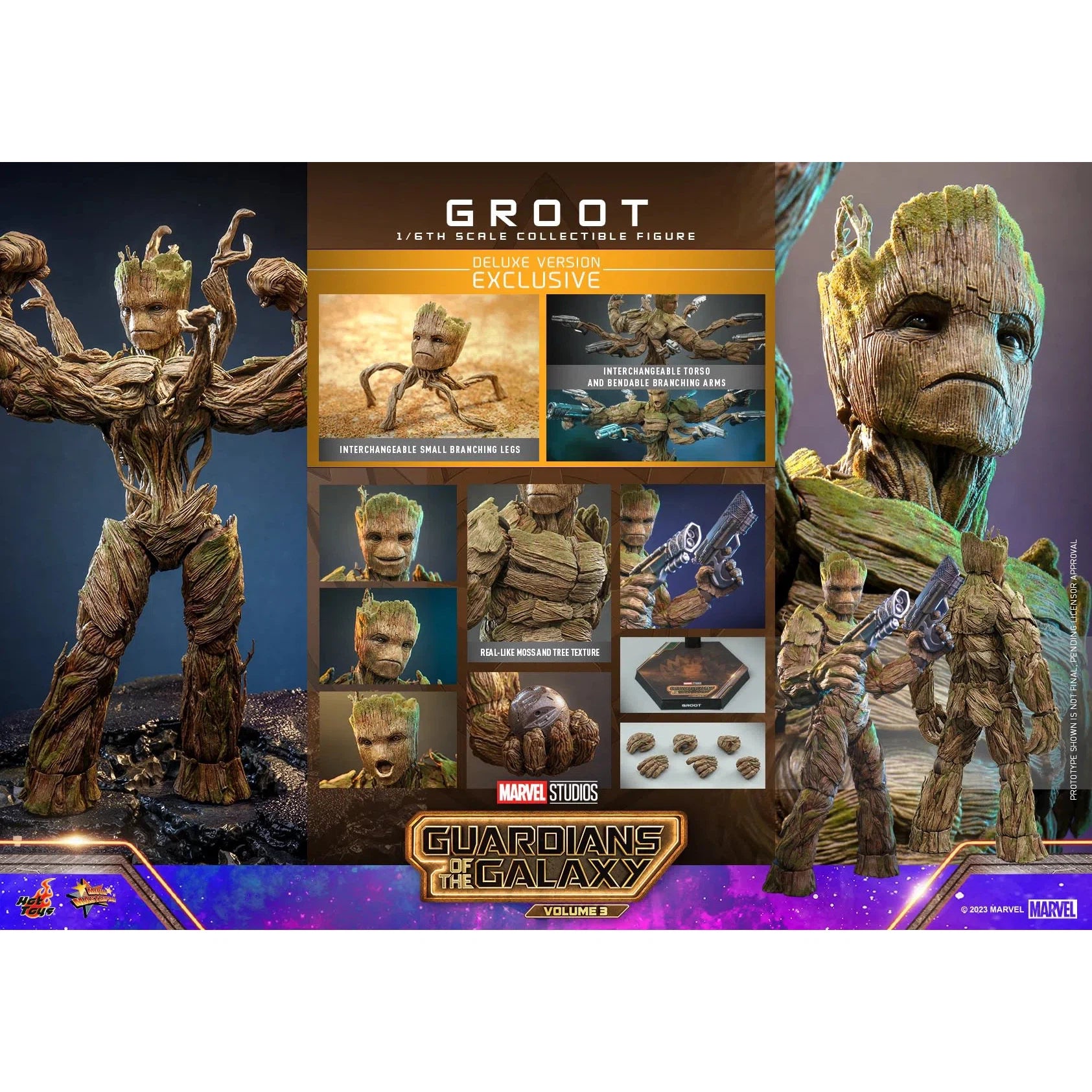Groot: Deluxe: Guardians Of The Galaxy Vol.3: Marvel Hot Toys