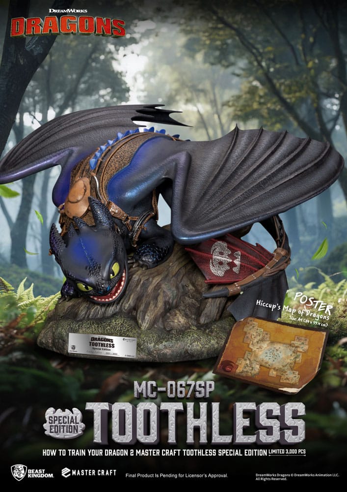 How To Train Your Dragon 2 Master Craft Statue Toothless 38 cm - Beast Kingdom Toys Statues