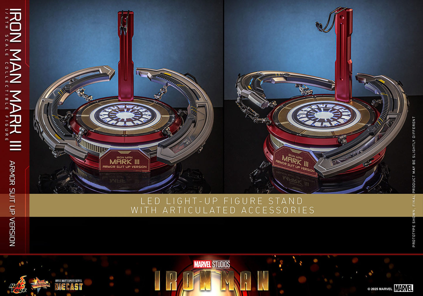 Iron Man: Iron Man Mark III (Suit Up Armor Version): 1/6th Action Figure - Hot Toys Action Figure