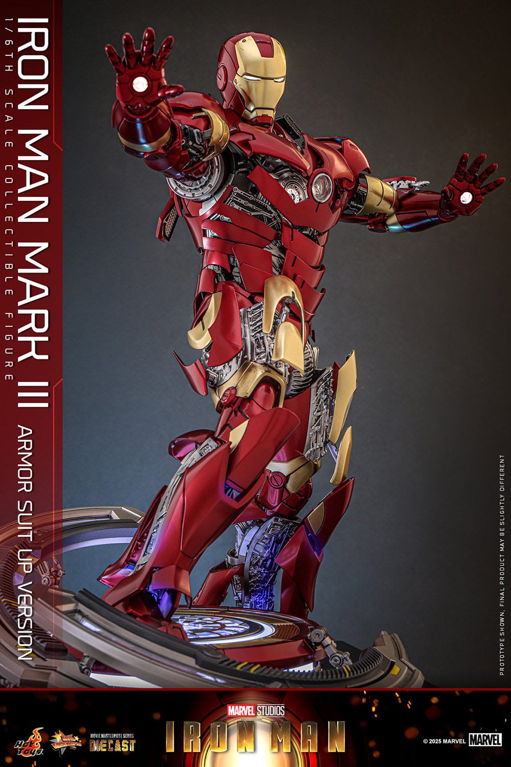 Iron Man: Iron Man Mark III (Suit Up Armor Version): 1/6th Action Figure - Hot Toys Action Figure