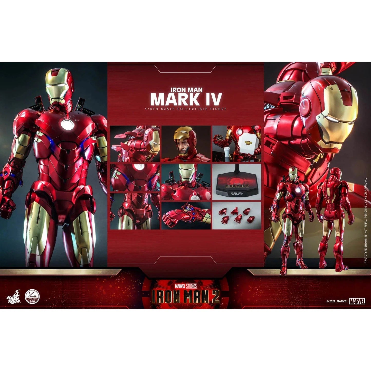 Iron Man: MKIV: Iron Man 2: Marvel: Quarter Scale: QS020 - Hot Toys Action Figure