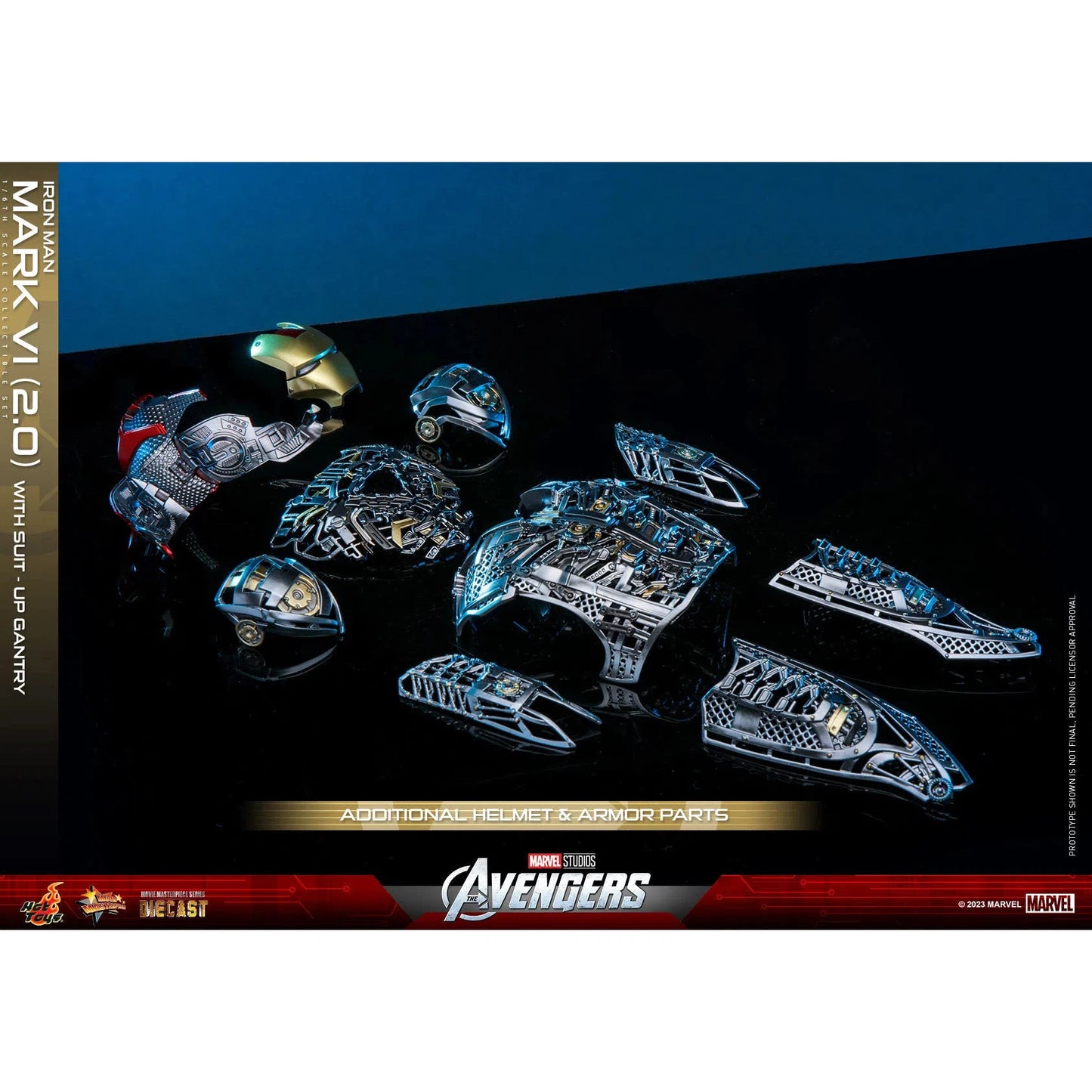 Iron Man: Mark VI (2.0): With Suit Up Gantry: Marvel: MMS688D53 - Hot Toys Action Figure