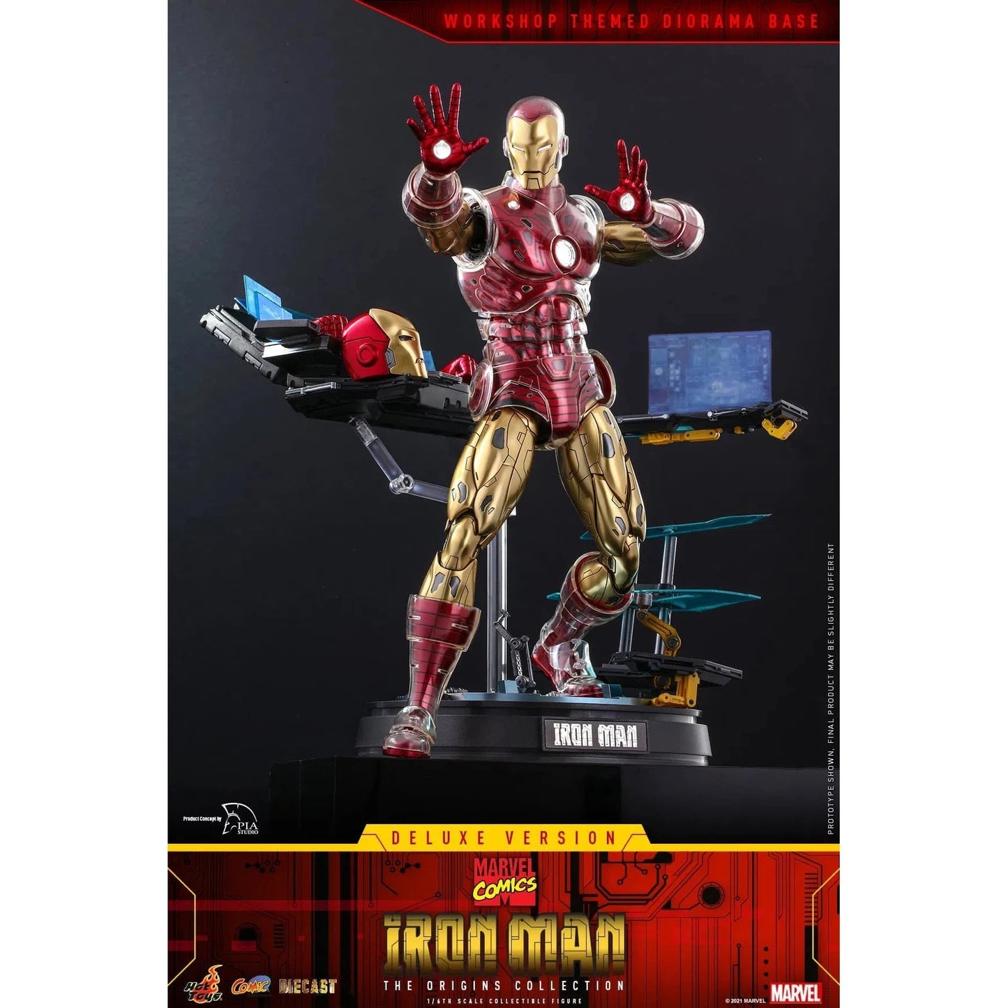 Iron Man: Origins Collection: CMS08 D38: Deluxe Edition: Marvel - Hot Toys Action Figure