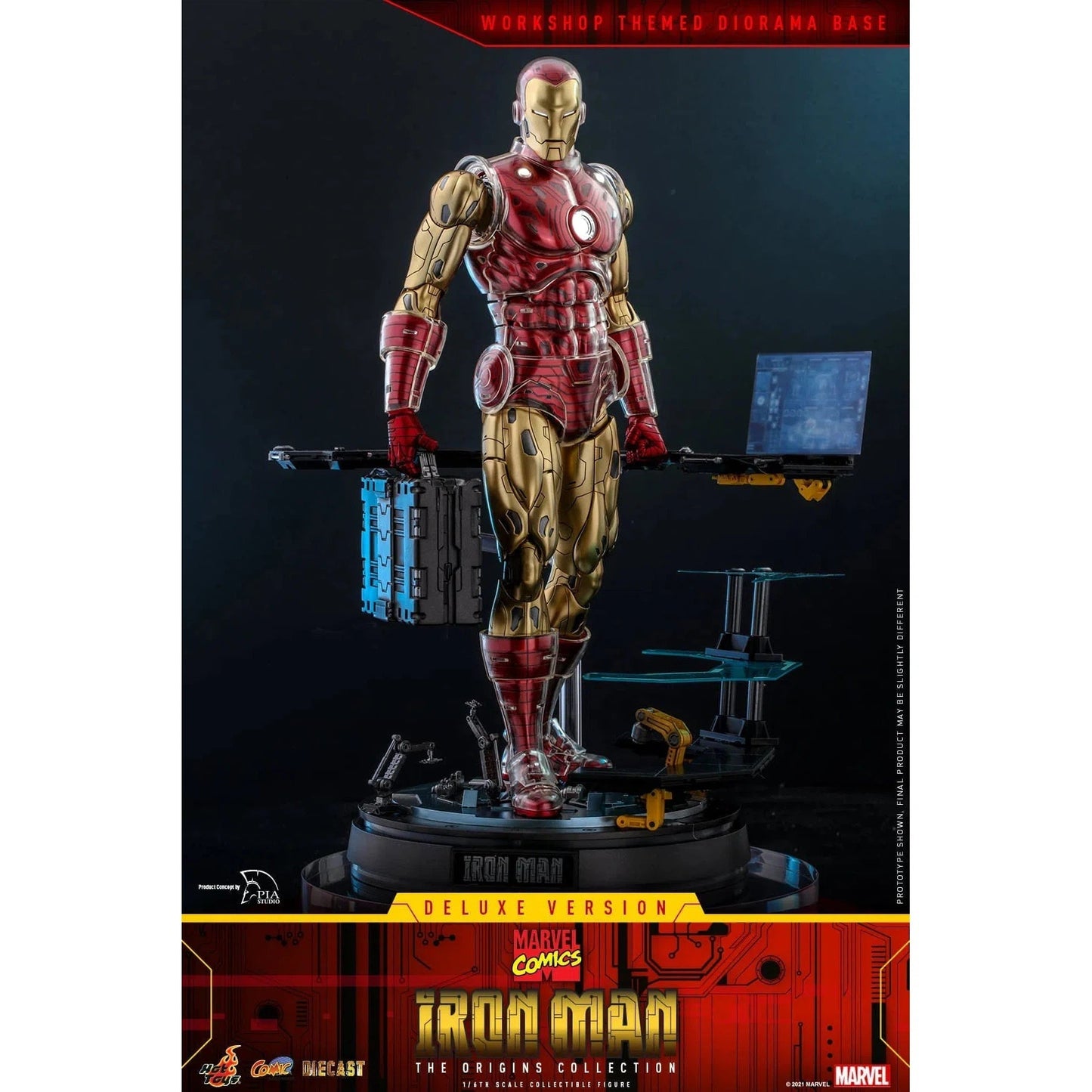 Iron Man: Origins Collection: CMS08 D38: Deluxe Edition: Marvel - Hot Toys Action Figure