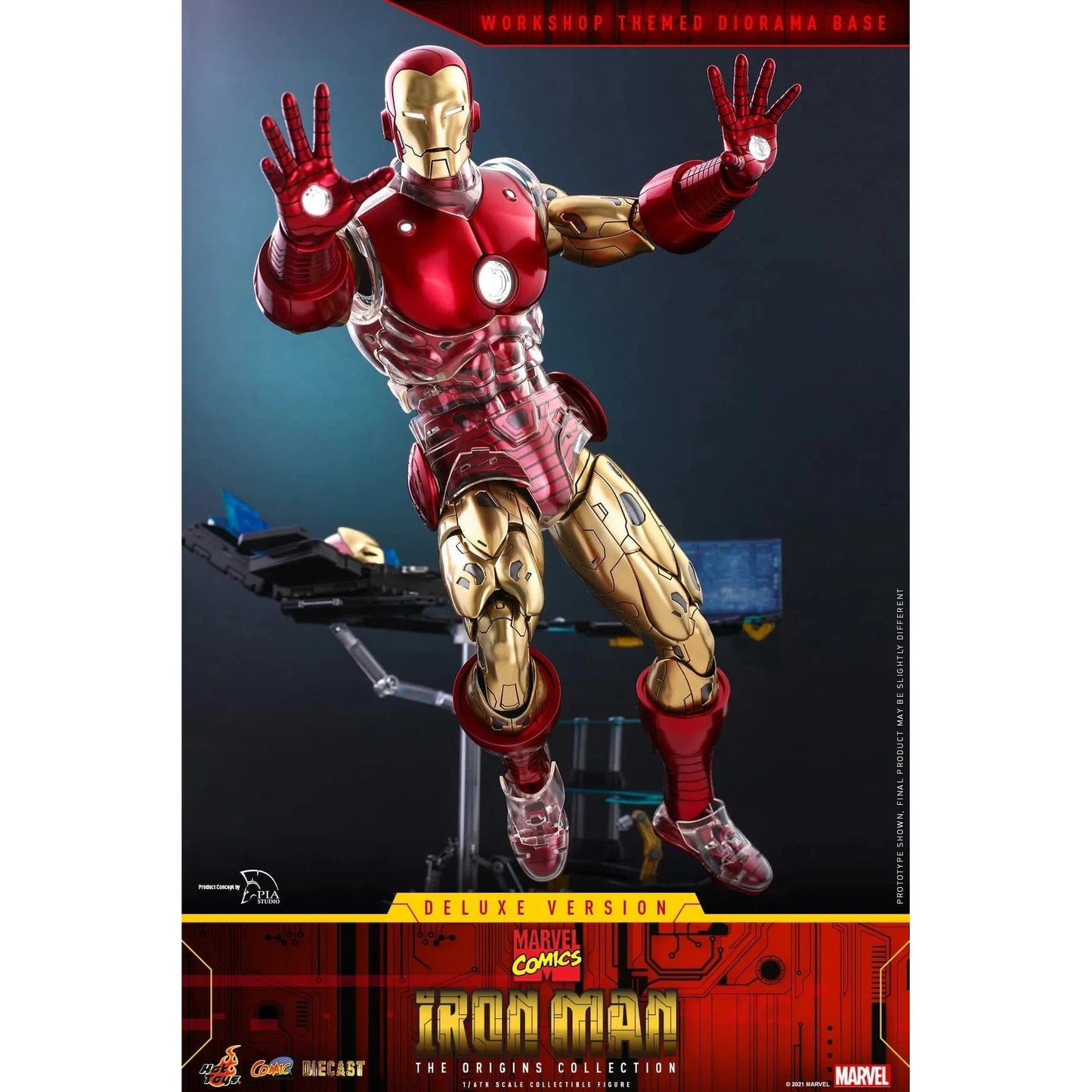 Iron Man: Origins Collection: CMS08 D38: Deluxe Edition: Marvel - Hot Toys Action Figure