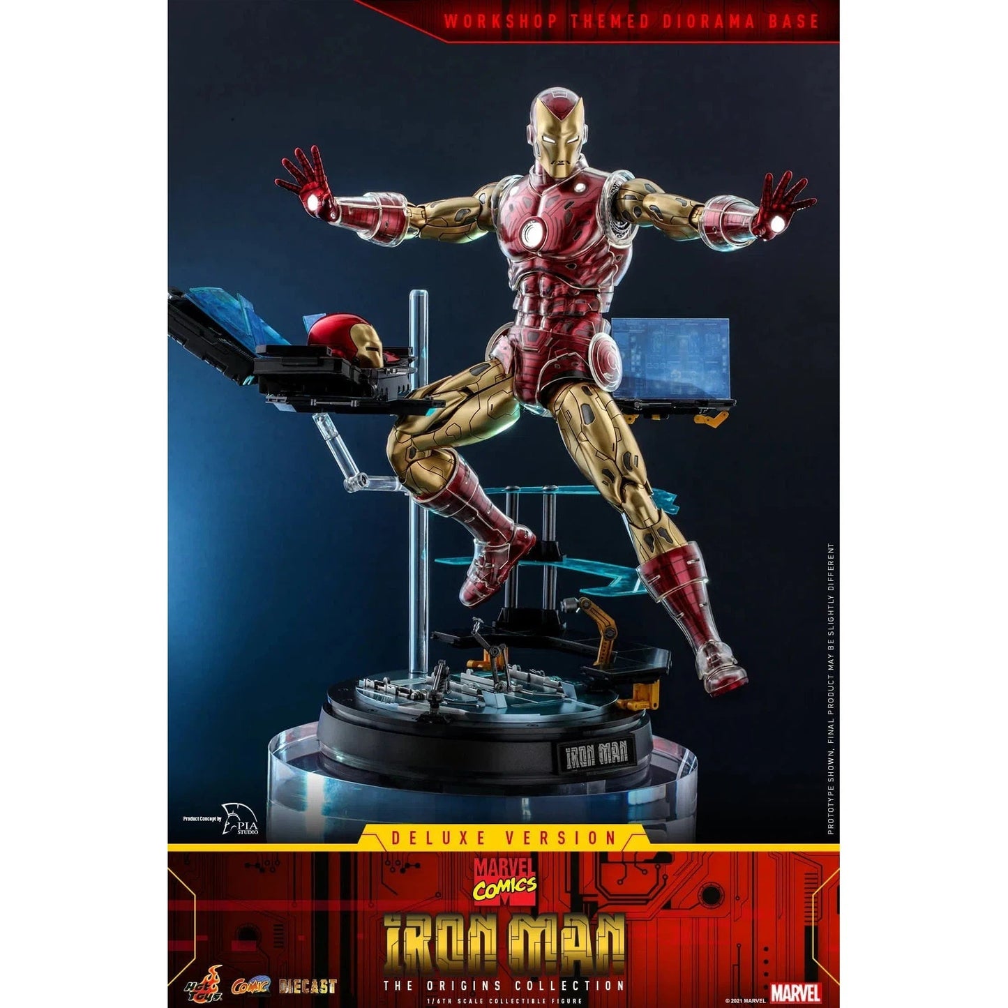 Iron Man: Origins Collection: CMS08 D38: Deluxe Edition: Marvel - Hot Toys Action Figure