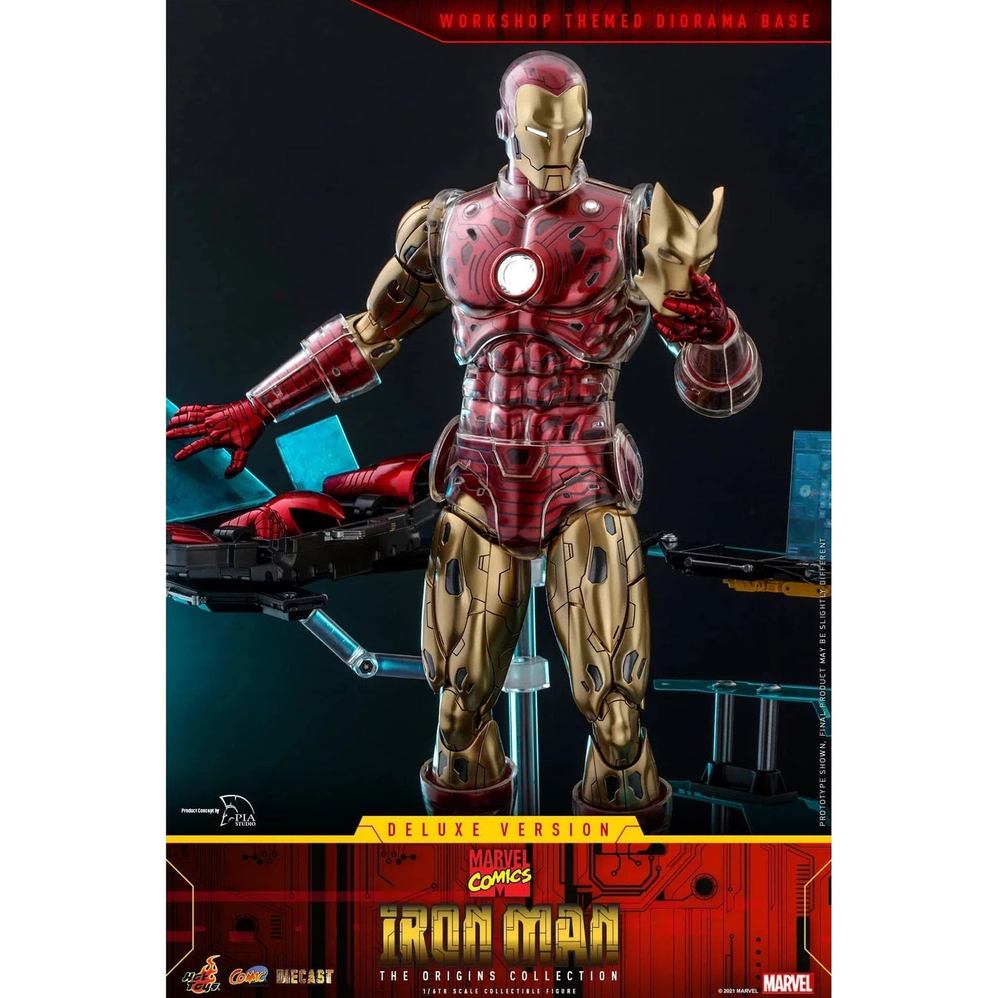Iron Man: Origins Collection: CMS08 D38: Deluxe Edition: Marvel - Hot Toys Action Figure