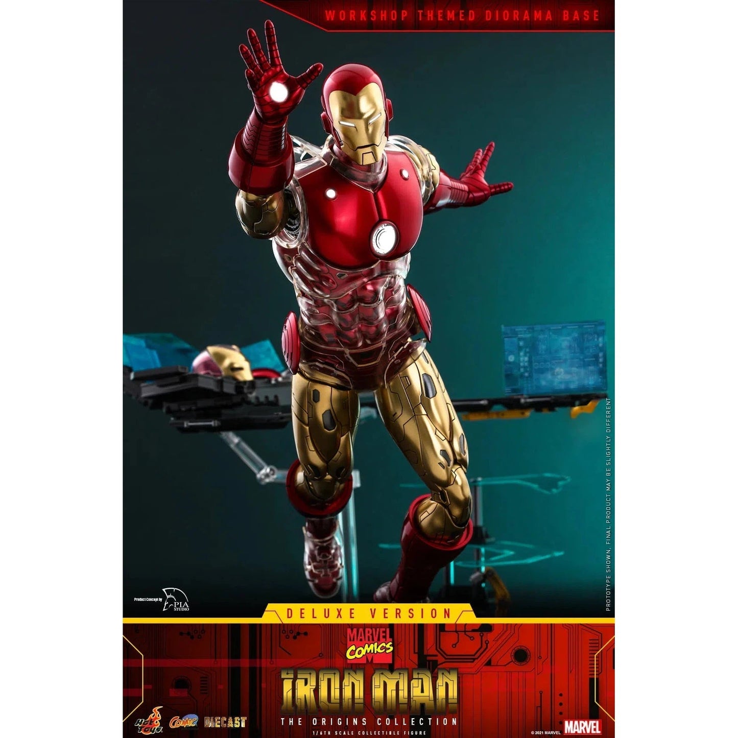 Iron Man: Origins Collection: CMS08 D38: Deluxe Edition: Marvel - Hot Toys Action Figure