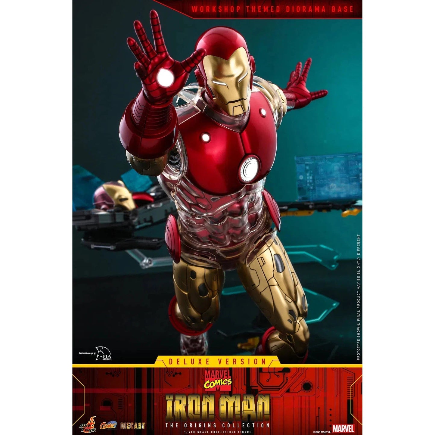 Iron Man: Origins Collection: CMS08 D38: Deluxe Edition: Marvel - Hot Toys Action Figure