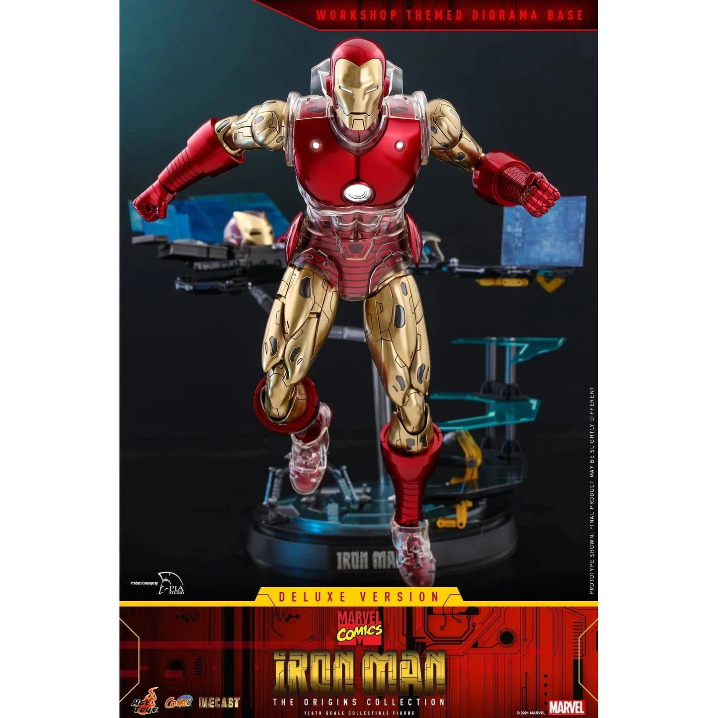 Iron Man: Origins Collection: CMS08 D38: Deluxe Edition: Marvel - Hot Toys Action Figure