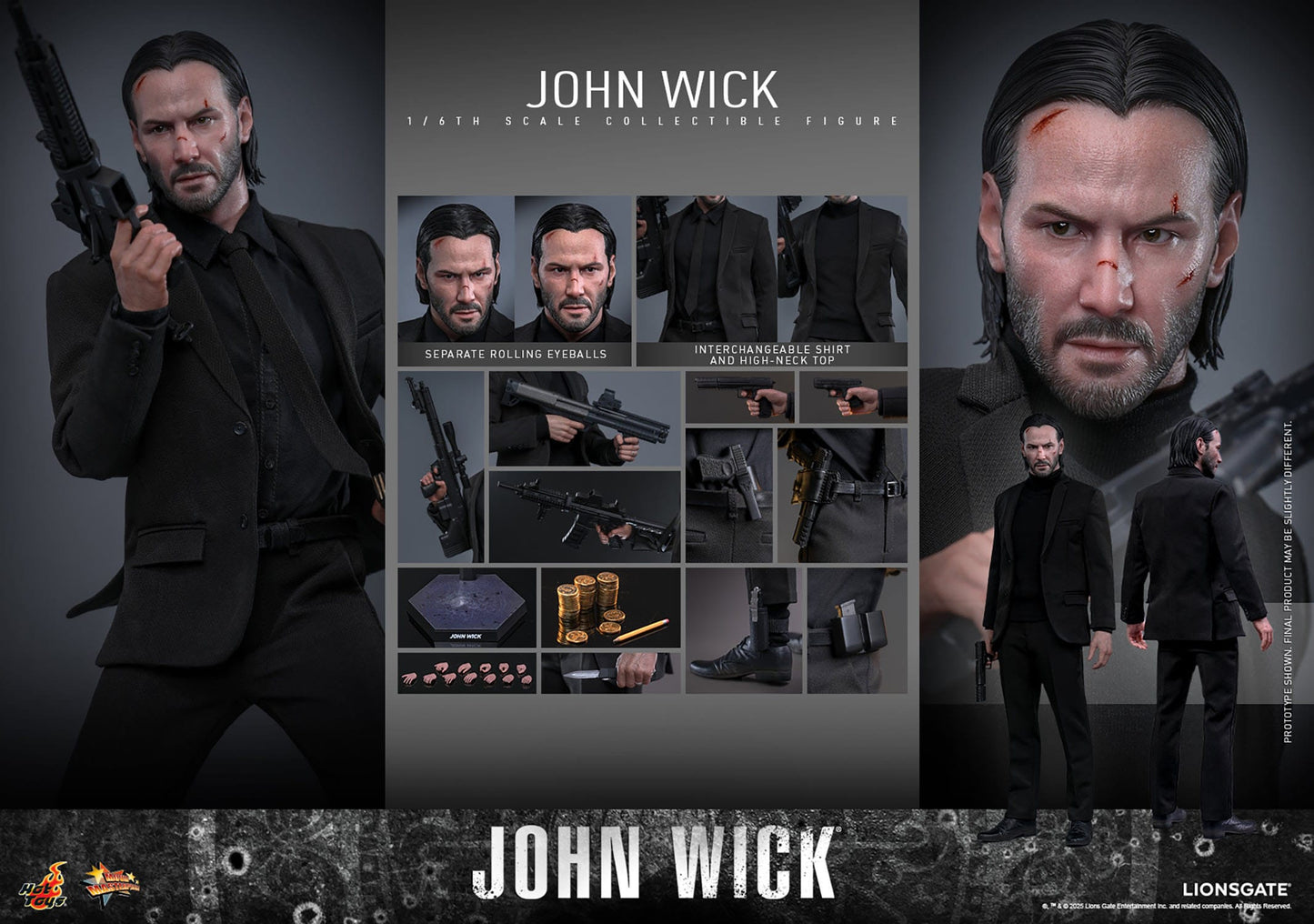 John Wick: John Wick: 1/6th Scale Action Figure - Hot Toys Action Figure
