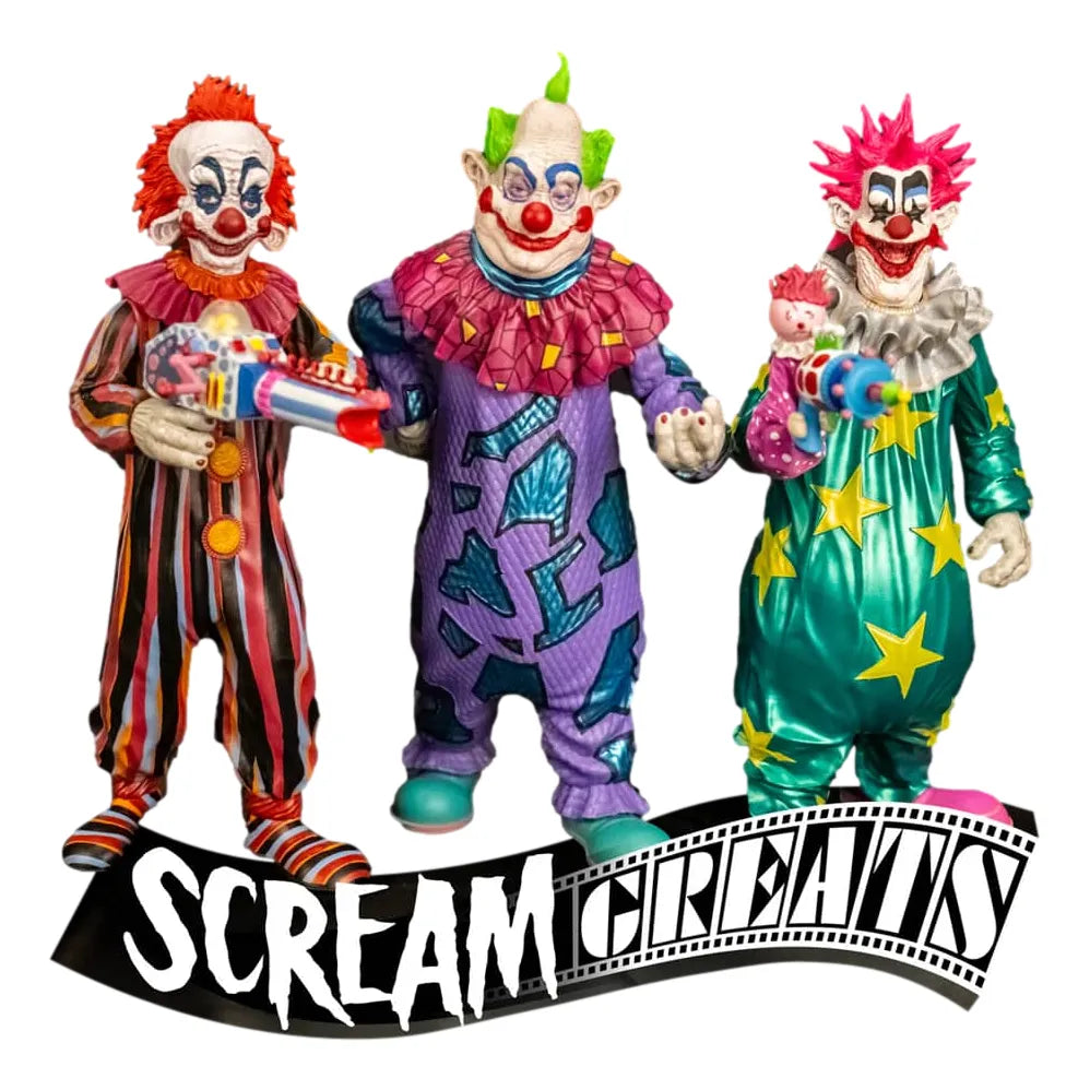 Killer Klowns From Outer Space: Rudy, Jumbo & Spikey: All Three 8" Scale Figures - Trick Or Treat Action Figure