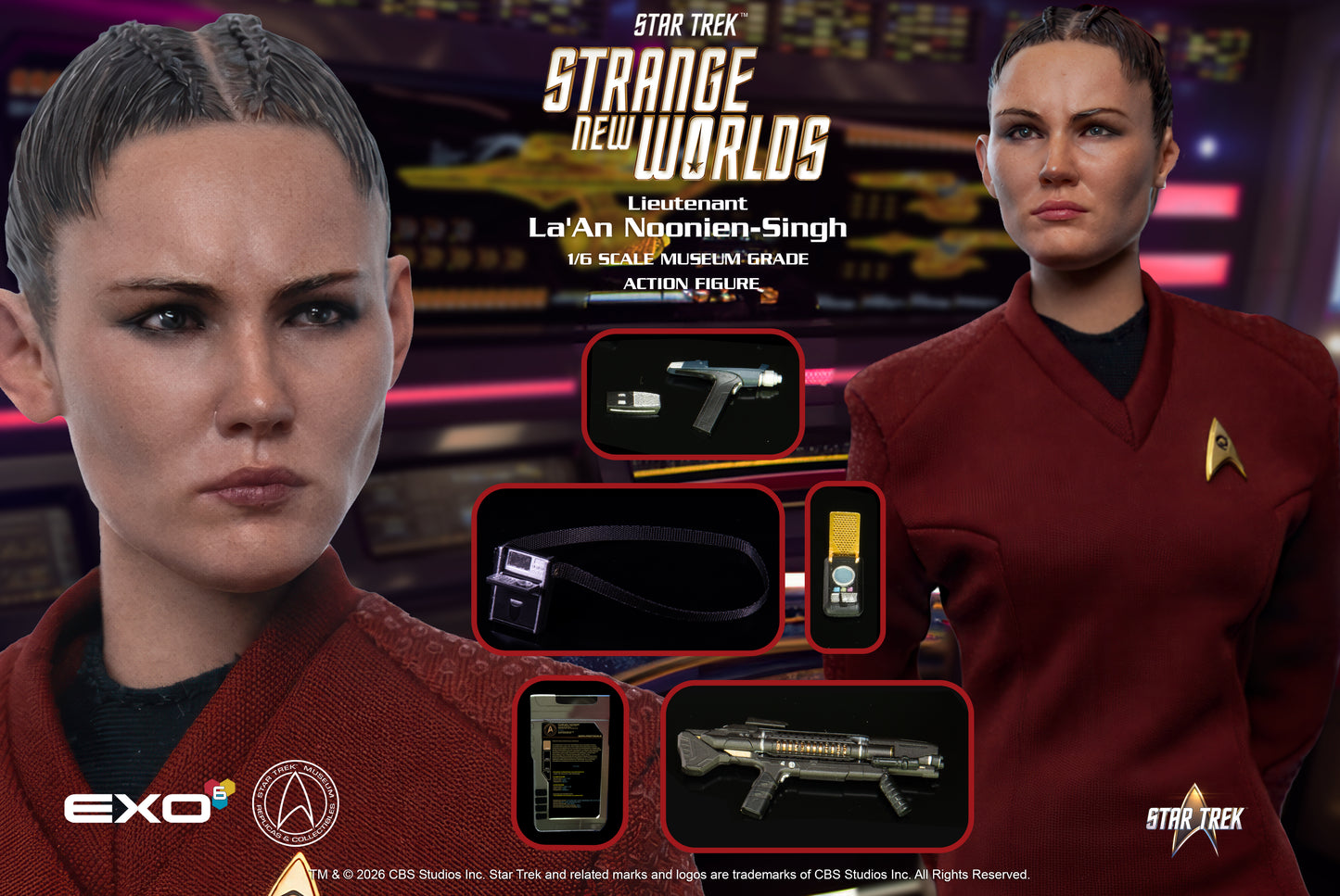 Star Trek: Strange New Worlds Lieutenant La'An Noonien-Singh 1/6 Scale Action Figure - EXO-6 Action Figures