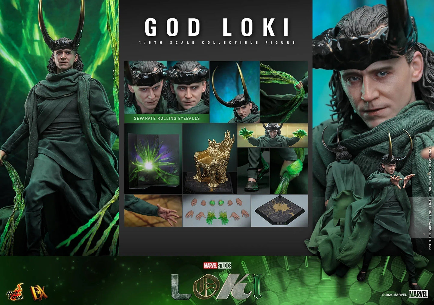 Loki: Season 2: God Loki: DX40 Figure - Hot Toys Action Figures