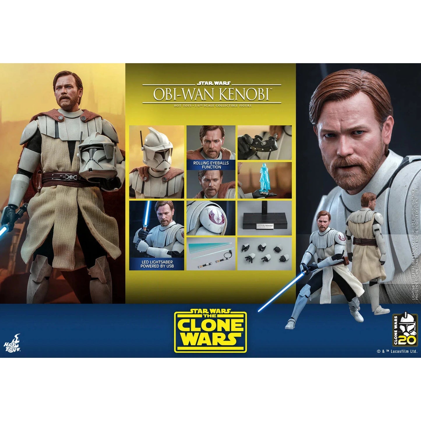 Obi-Wan Kenobi: Star Wars Episode II: Attack Of The Clones - Hot Toys Action Figure