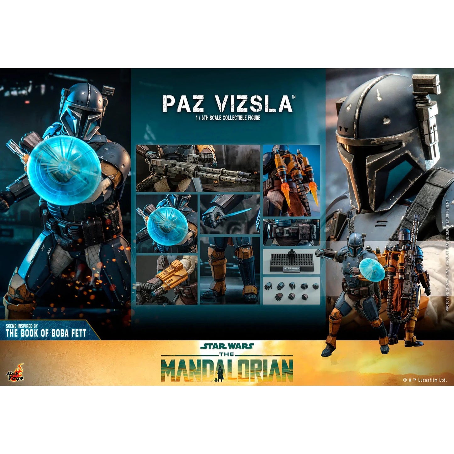 Paz Vizsla: Star Wars: The Mandalorian - Hot Toys Action Figure