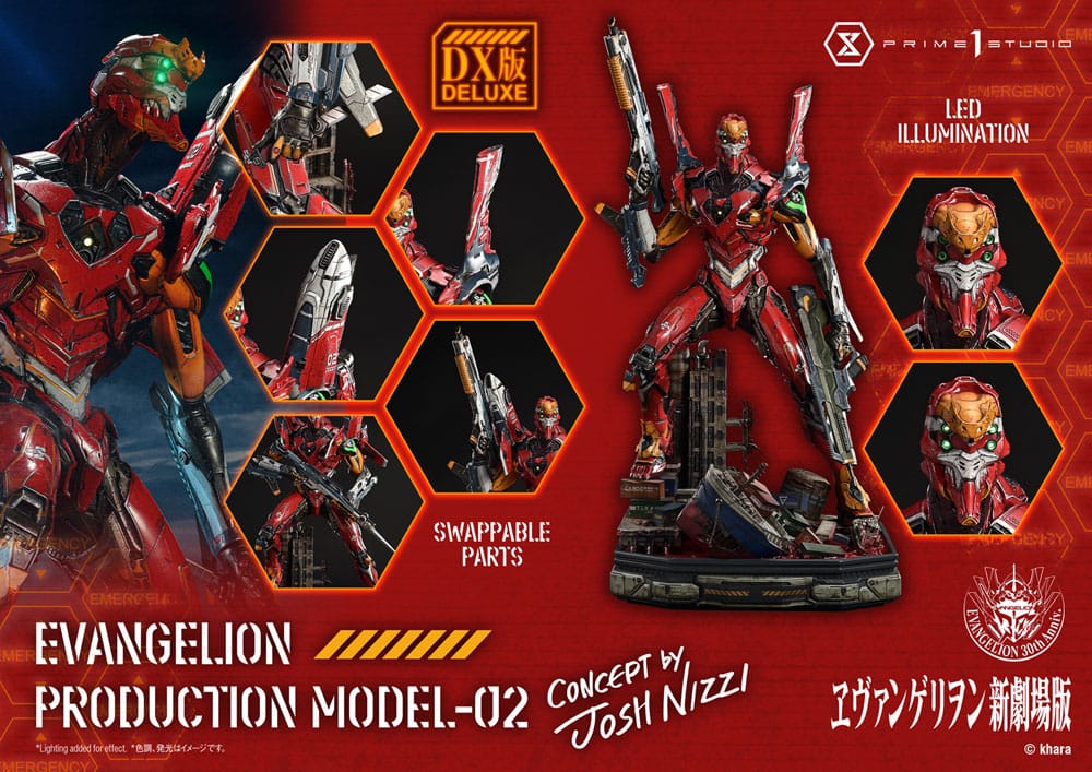 Rebuild of Evangelion Ultimate Diorama Masterline Series Statue Evangelion Production Model-02 (Concept By Josh Nizzi) Deluxe Version 73 cm - Prime 1 Studio Statue