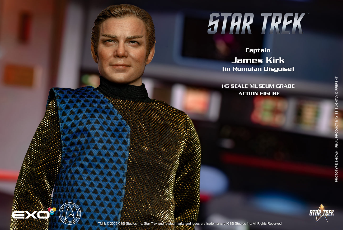 Star Trek: The Original Series Captain James T. Kirk (Romulan Disguise) 1/6 Scale Action Figure - EXO-6 Action Figures