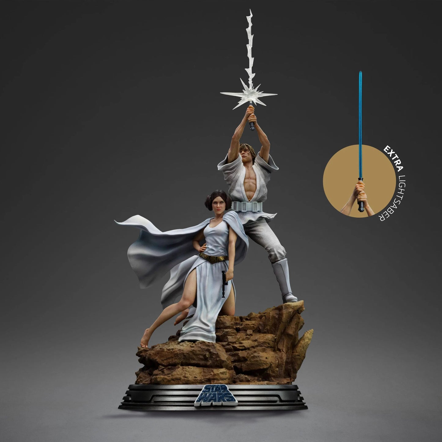 Star Wars: A New Hope: Luke and Leia: Deluxe 1/10 Art Scale: Limited Edition Statue - Iron Studios Statue