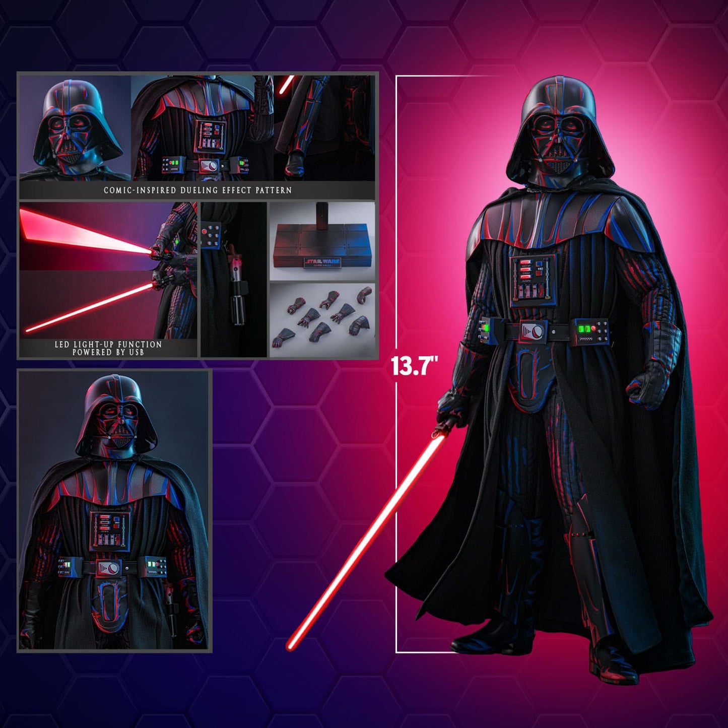 Star Wars: Darth Vader (Dueling Effect Version): Exclusive: 1/6th Scale Action Figure: Hot Toys Hot Toys