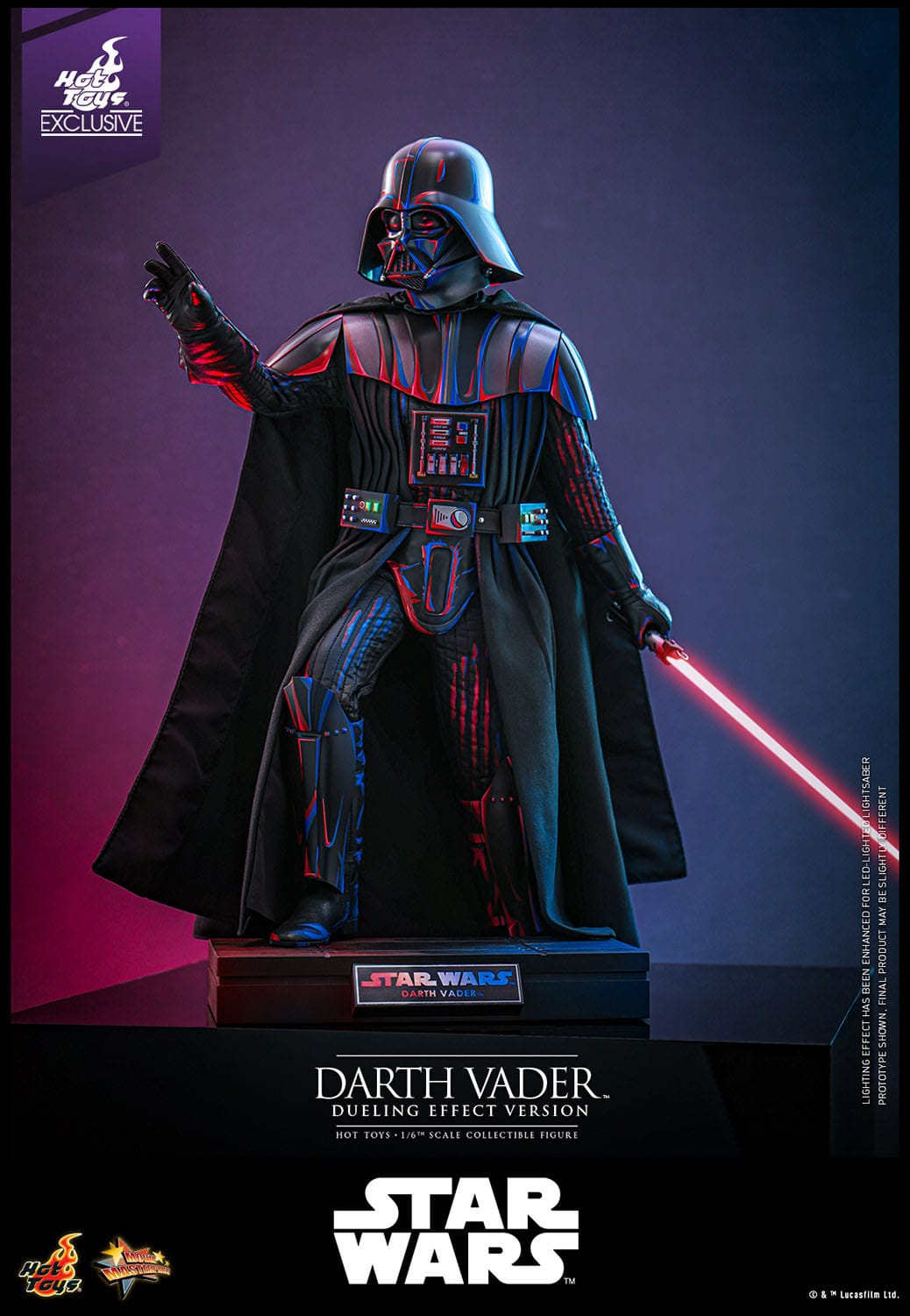 Star Wars: Darth Vader (Dueling Effect Version): Exclusive: 1/6th Scale Action Figure: Hot Toys Hot Toys