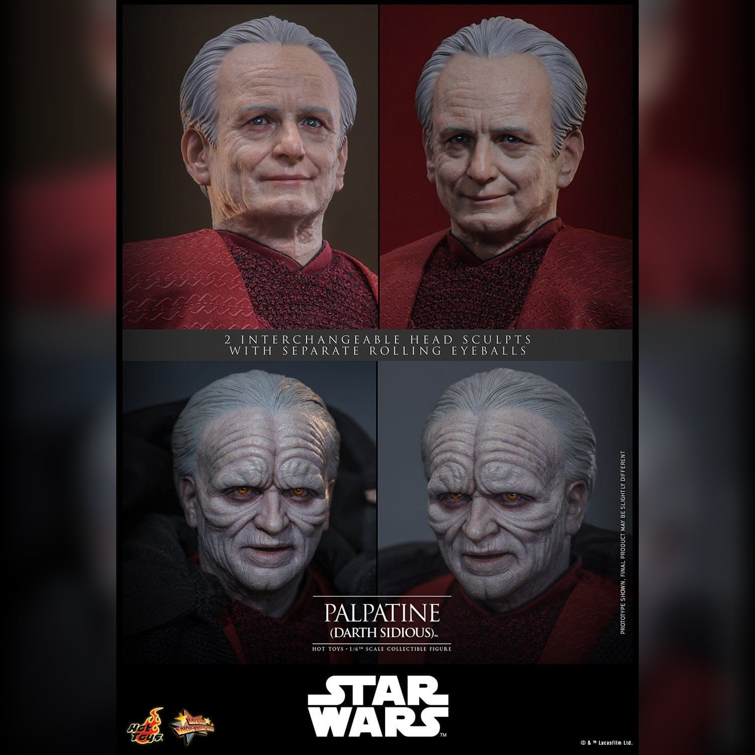 Star Wars: Episode III: Palpatine (Darth Sidious) 1/6th Scale Action Figure: Hot Toys Hot Toys