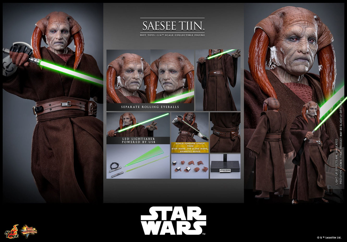 Star Wars: Episode III: Revenge Of The Sith: Saesee Tiin: 1/6th - Hot Toys Action Figures