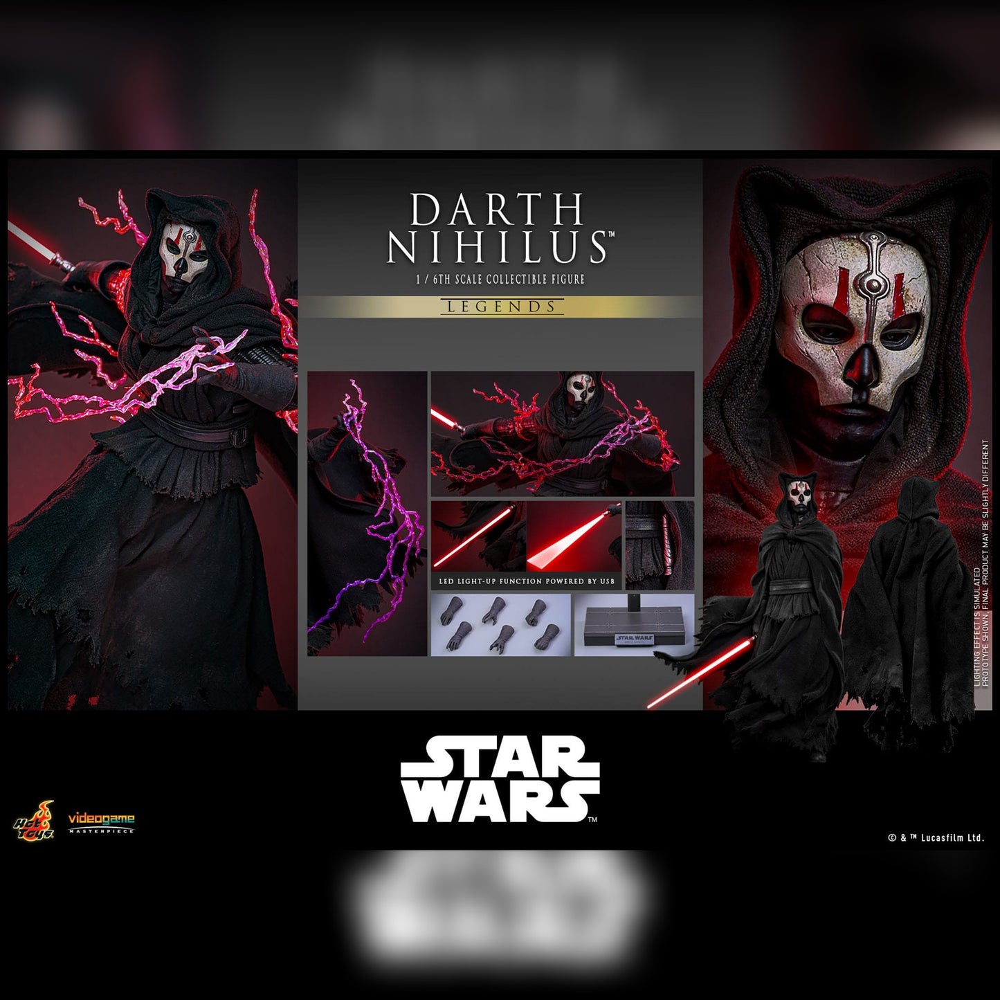 Star Wars: Knights of the Old Republic: Darth Nihilus: 1/6th Action Figure - Hot Toys Action Figures